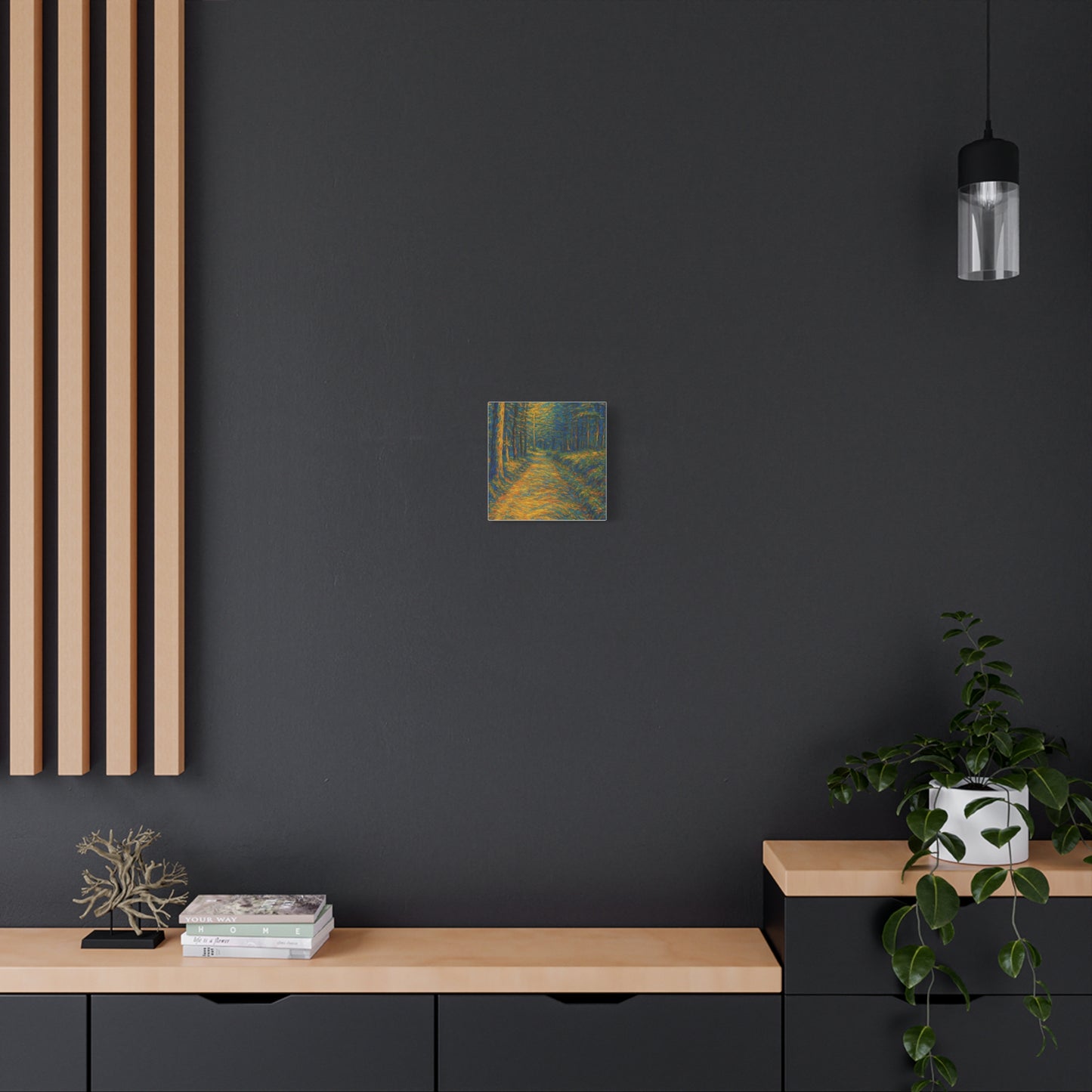 Van Gogh Style Forest Canvas Art | Nature Wall Decor, Home Office Accent, Gift for Nature Lovers, Gallery Wrapped, Living Room Wall Art