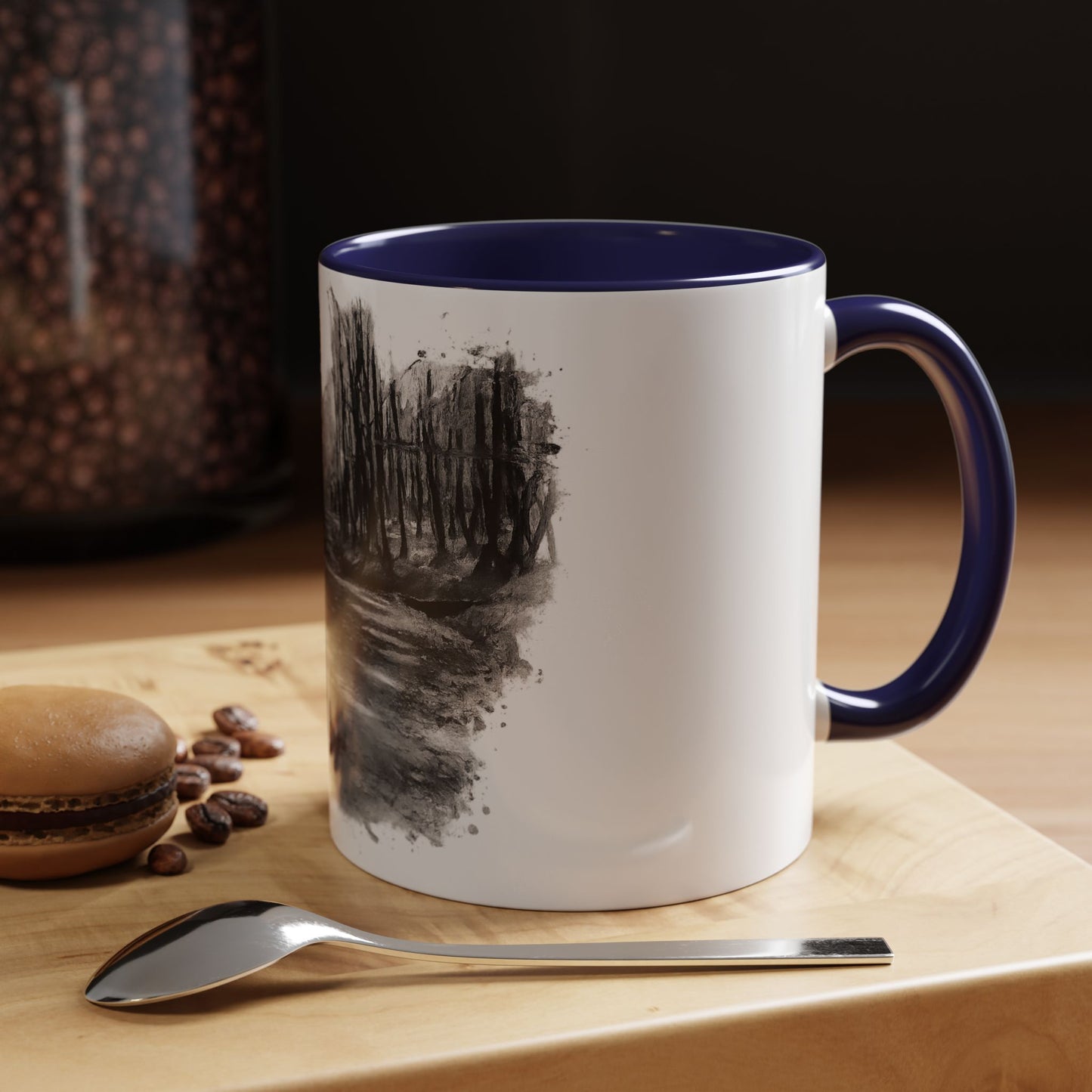 Moody Abstract Forest Coffee Mug | Unique Gift for Nature Lovers, Cozy Home Decor, Perfect for Coffee, Tea, and Hot Chocolate