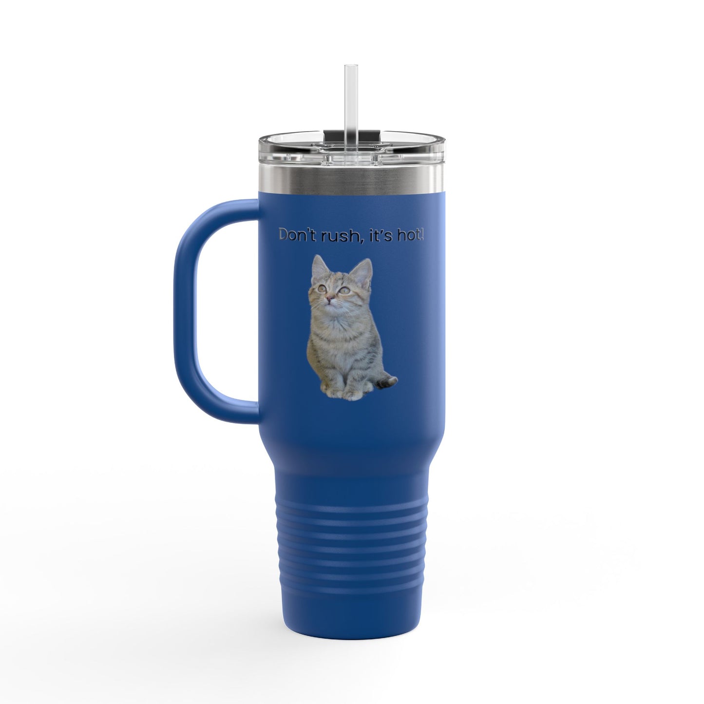 Funny Cat Insulated Travel Mug - 40oz - Perfect for Hot Drinks