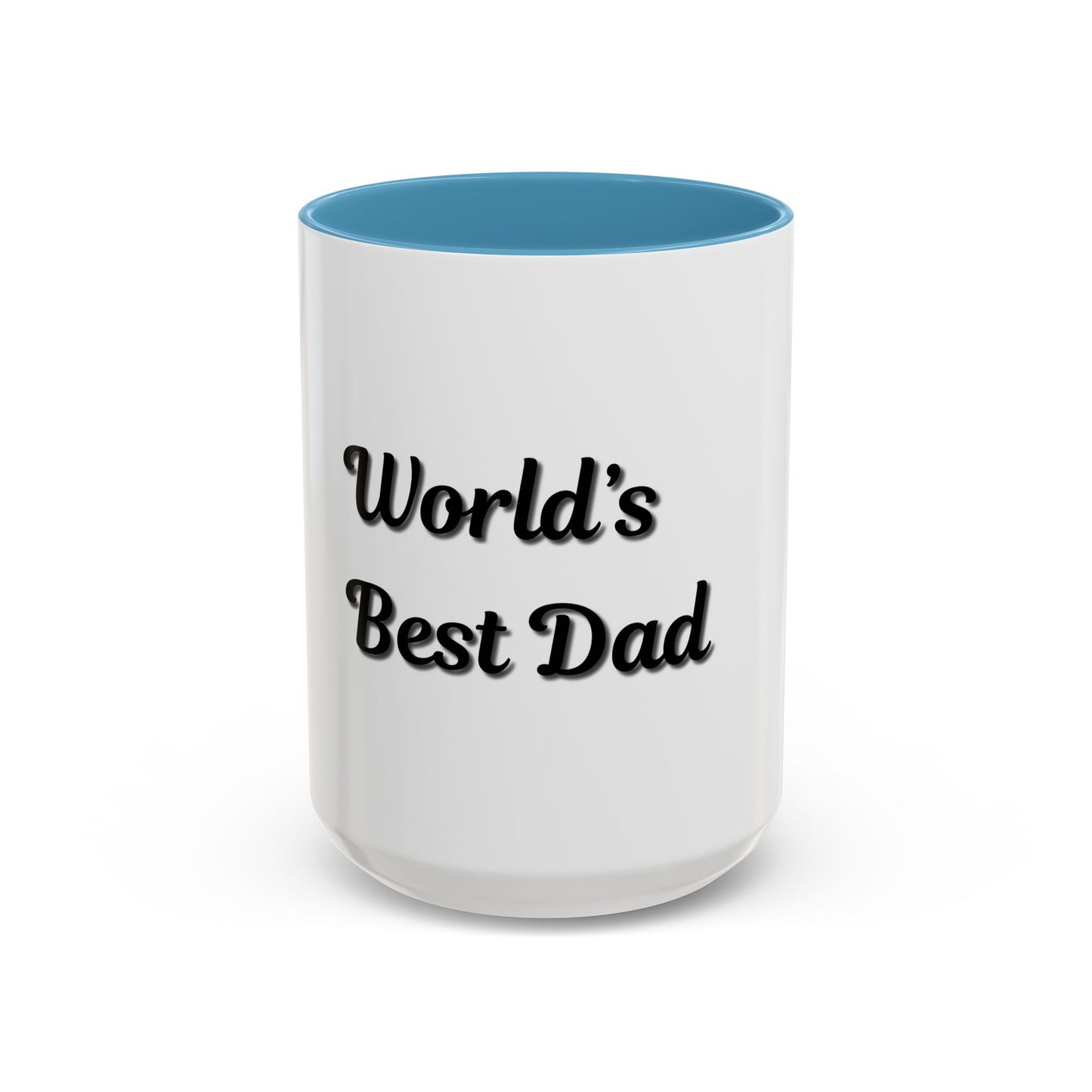World's Best Dad Accent Coffee Mug - Perfect Gift for Father's Day