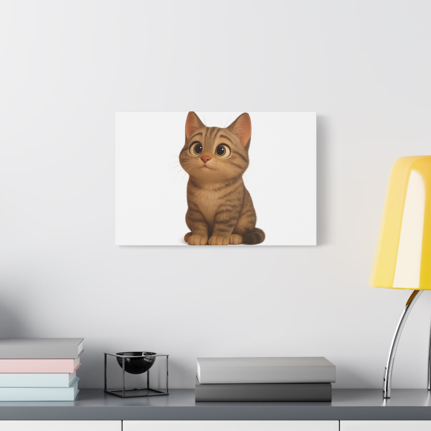 Adorable Cat Canvas Art, Cute Cat Wall Decor, Pet Lover Gift, Nursery Wall Art, Animal Print, Modern Home Decor