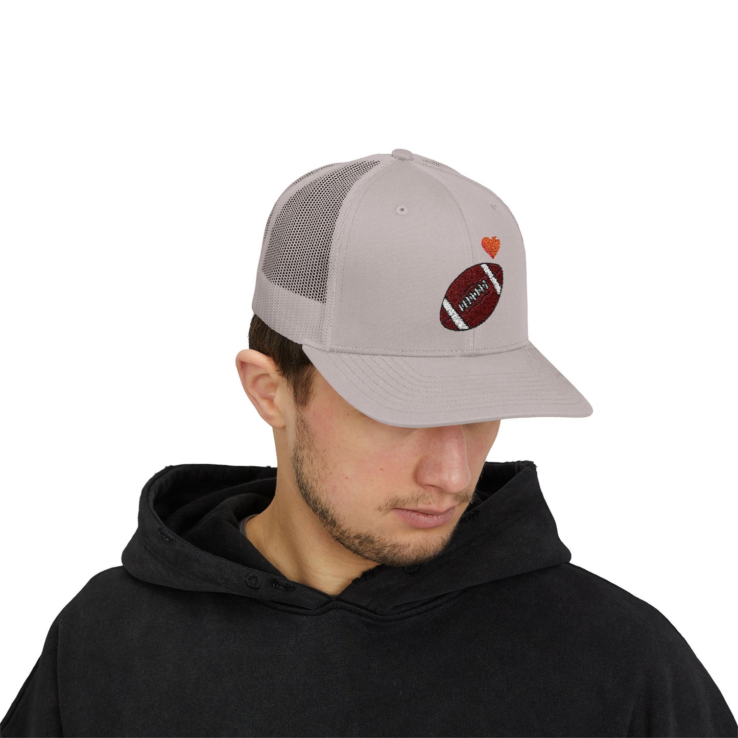 Football Love Snapback Trucker Cap, Sports Hat, Gift for Sports Fans, Casual Wear, Outdoor Activities