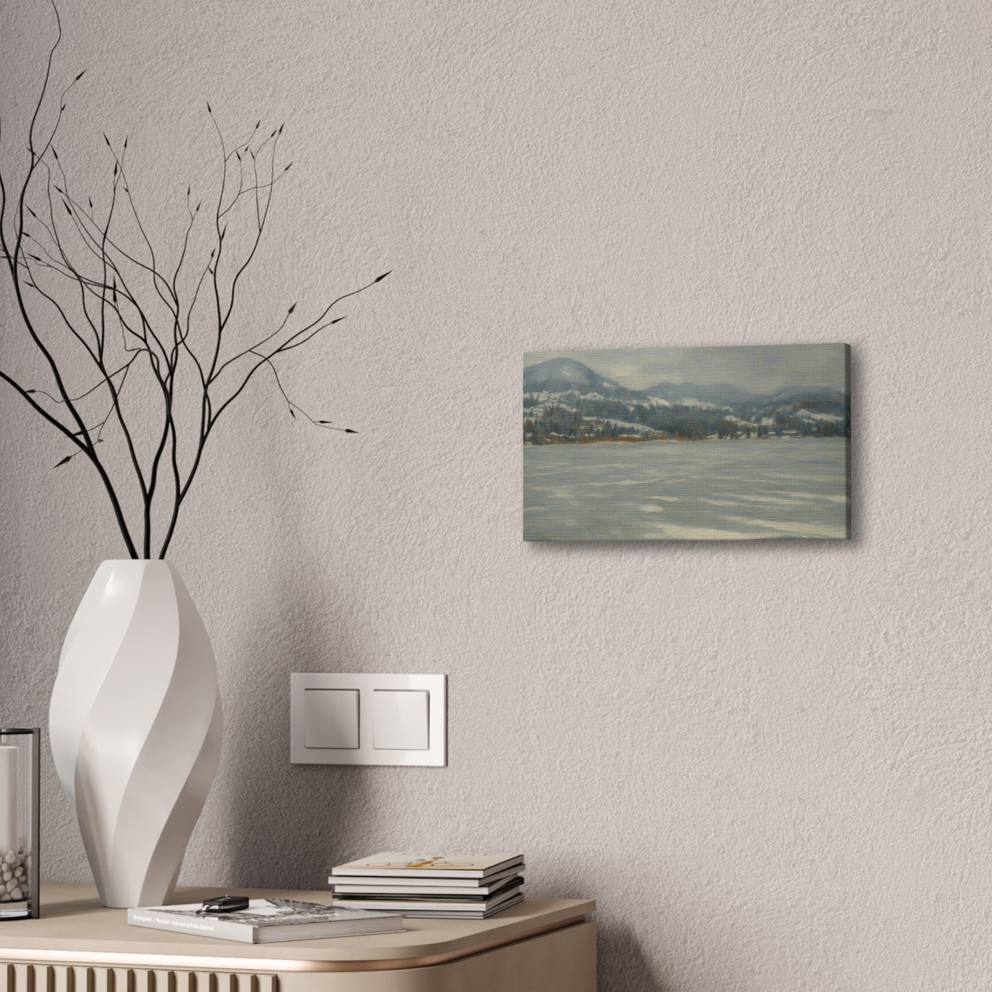 Serene Winter Landscape Canvas