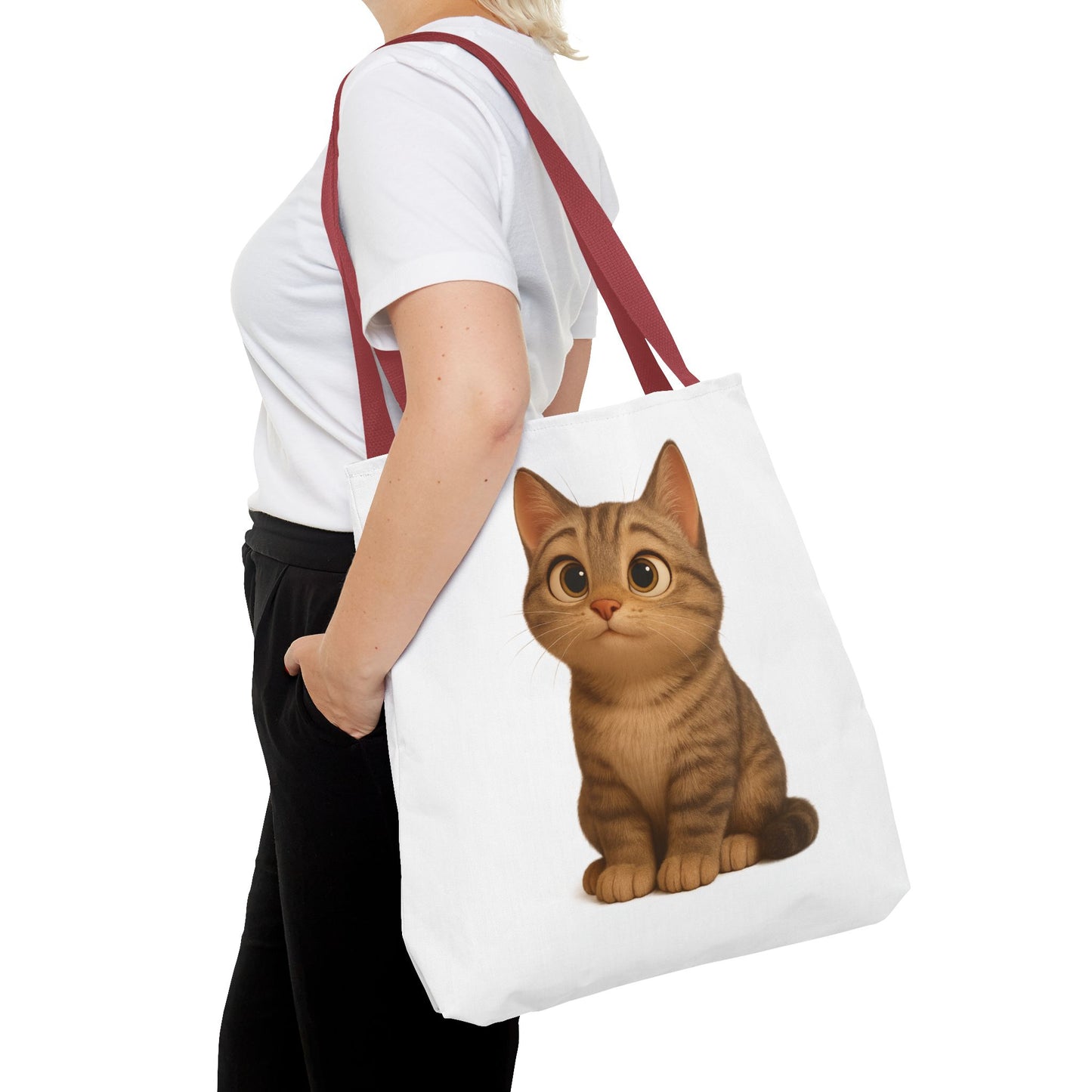 Cute Cat Tote Bag - Perfect for Animal Lovers, Eco-Friendly Carryall, Beach Bag, Shopping Tote, Gift for Cat Owners
