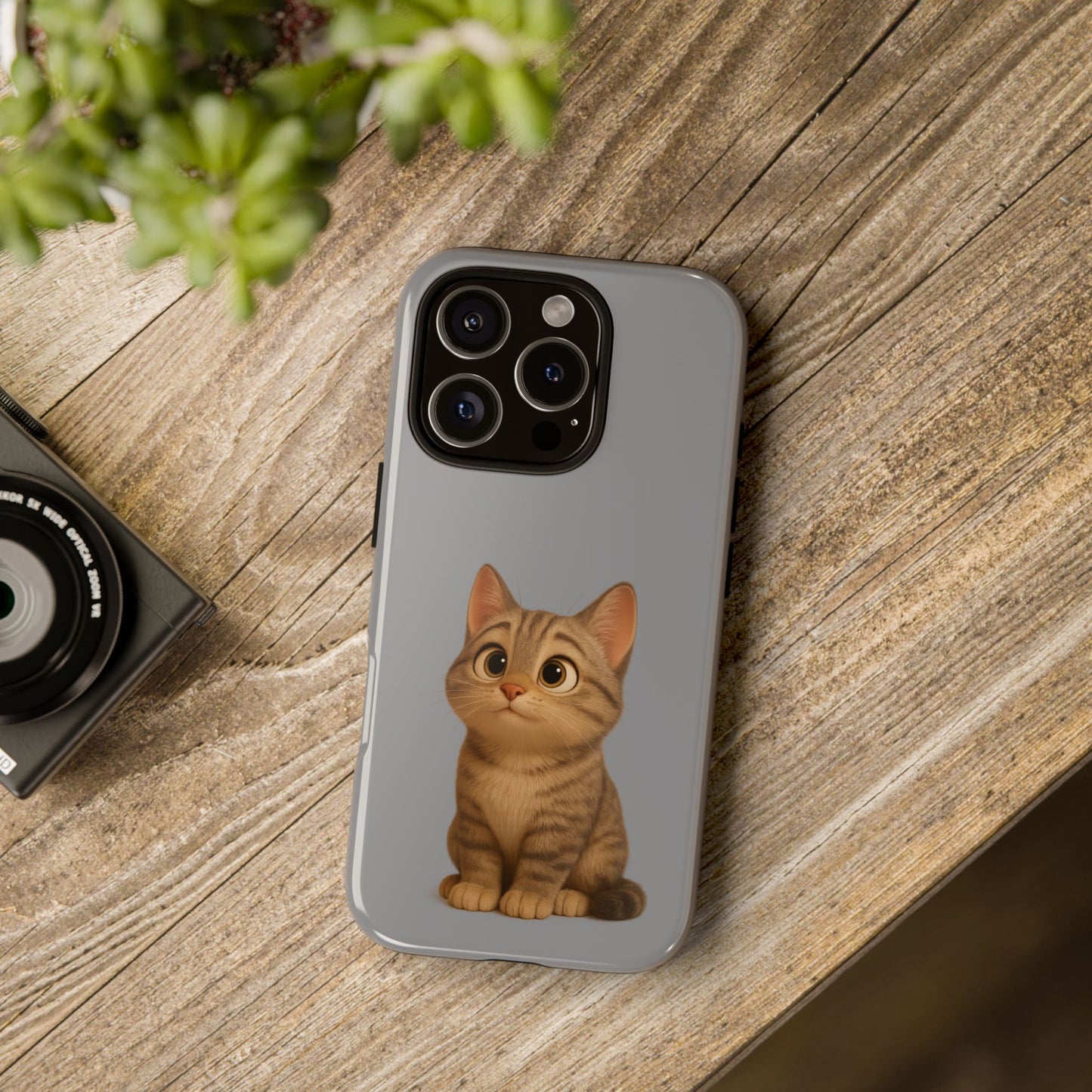 Cute Cat Phone Case, Kawaii Pet Accessory, Gift for Cat Lovers, Animal Phone Cover for Kids, Unique Kitty Design, Birthdays, Holidays