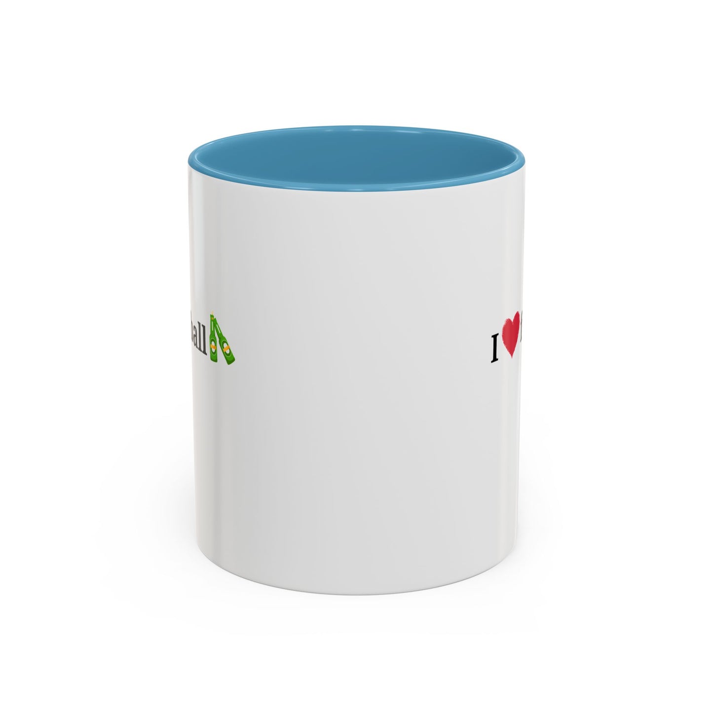 I Love Football Accent Coffee Mug, Perfect Gift for Sports Lovers, Football Enthusiasts, Unique Mug for Game Days, Home or Office Decor