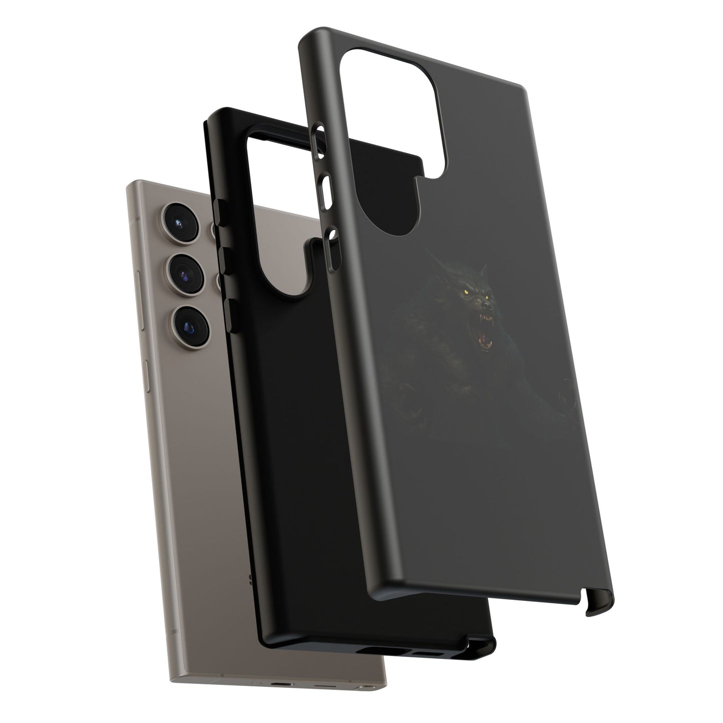Werewolf Phone Case, Tough Cases, Black Panther Design, Gift for Animal Lovers, Phone Accessories, Fierce Phone Protection