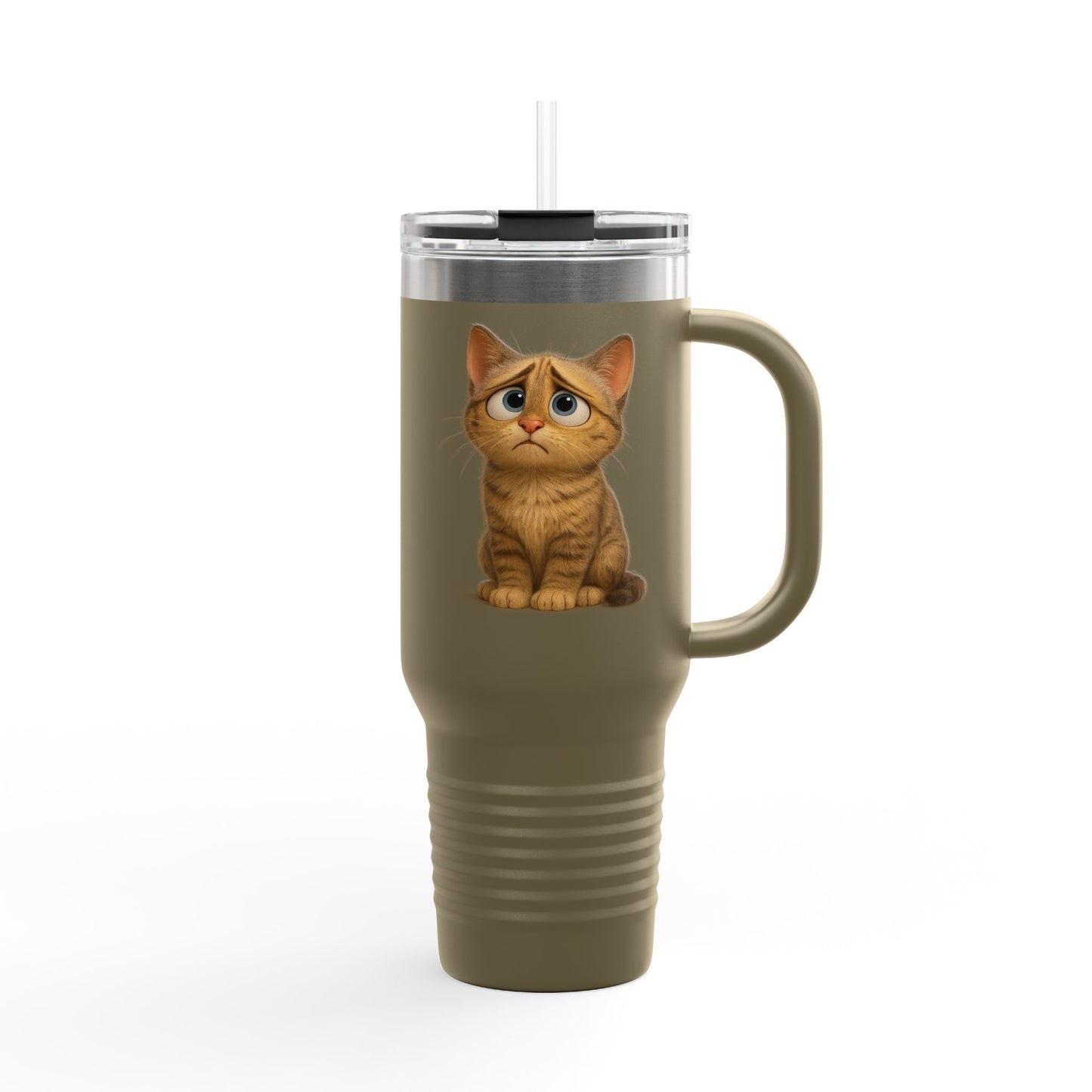 Cute Cat Insulated Travel Mug, 40oz - Perfect for Pet Lovers, Gifts for Cat Owners, Travel Accessories, Cute Drinkware, Animal Lovers
