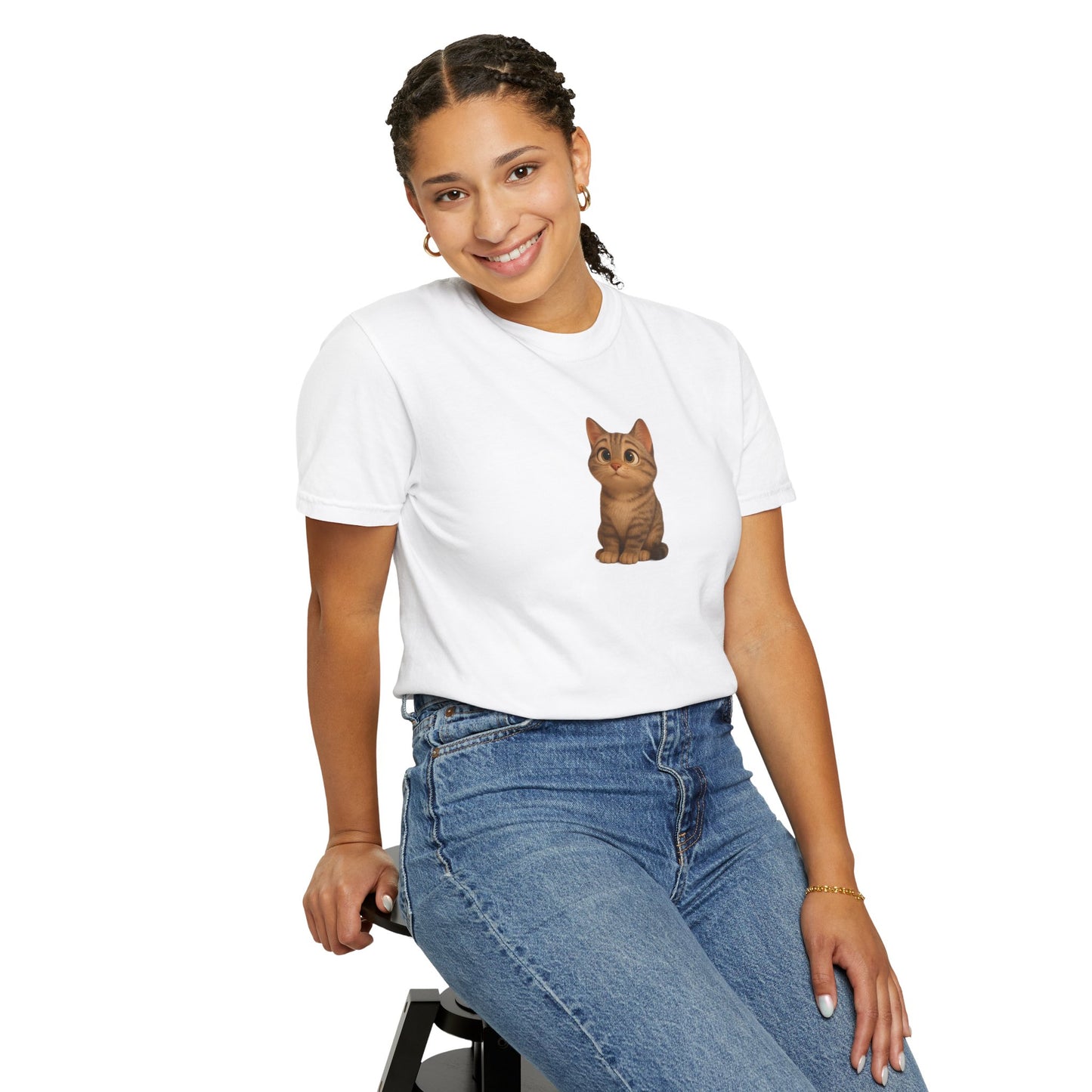 Cute Cat Graphic T-Shirt, Casual Wear, Cat Lover Gift, Everyday Tee, Animal Lover Apparel, Perfect for Birthdays & Holidays