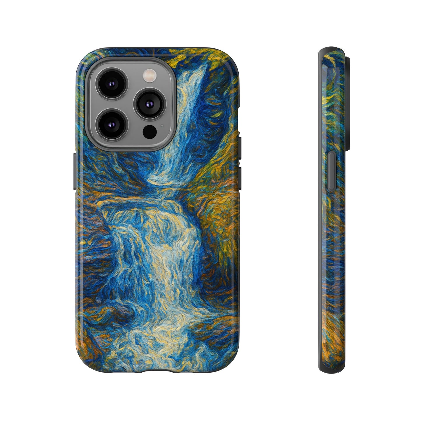 Artistic Phone Case - Waterfall Design, Unique Gift, Phone Accessory, Nature Lover, Original Artwork