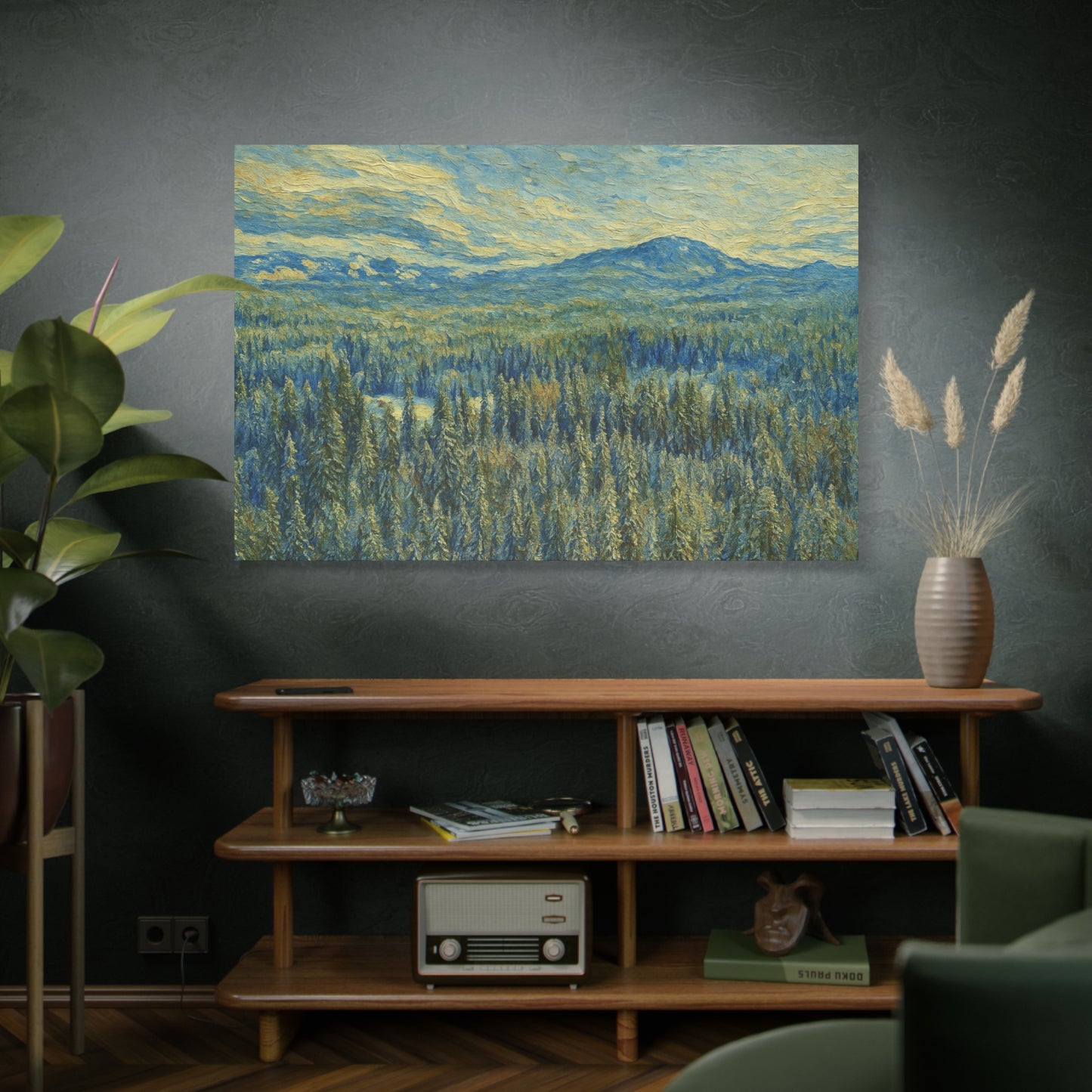 Scenic Landscape Canvas Print, Rustic Home Decor, Wall Art for Nature Lovers, Gift for Art Enthusiasts, Serene Forest Artwork