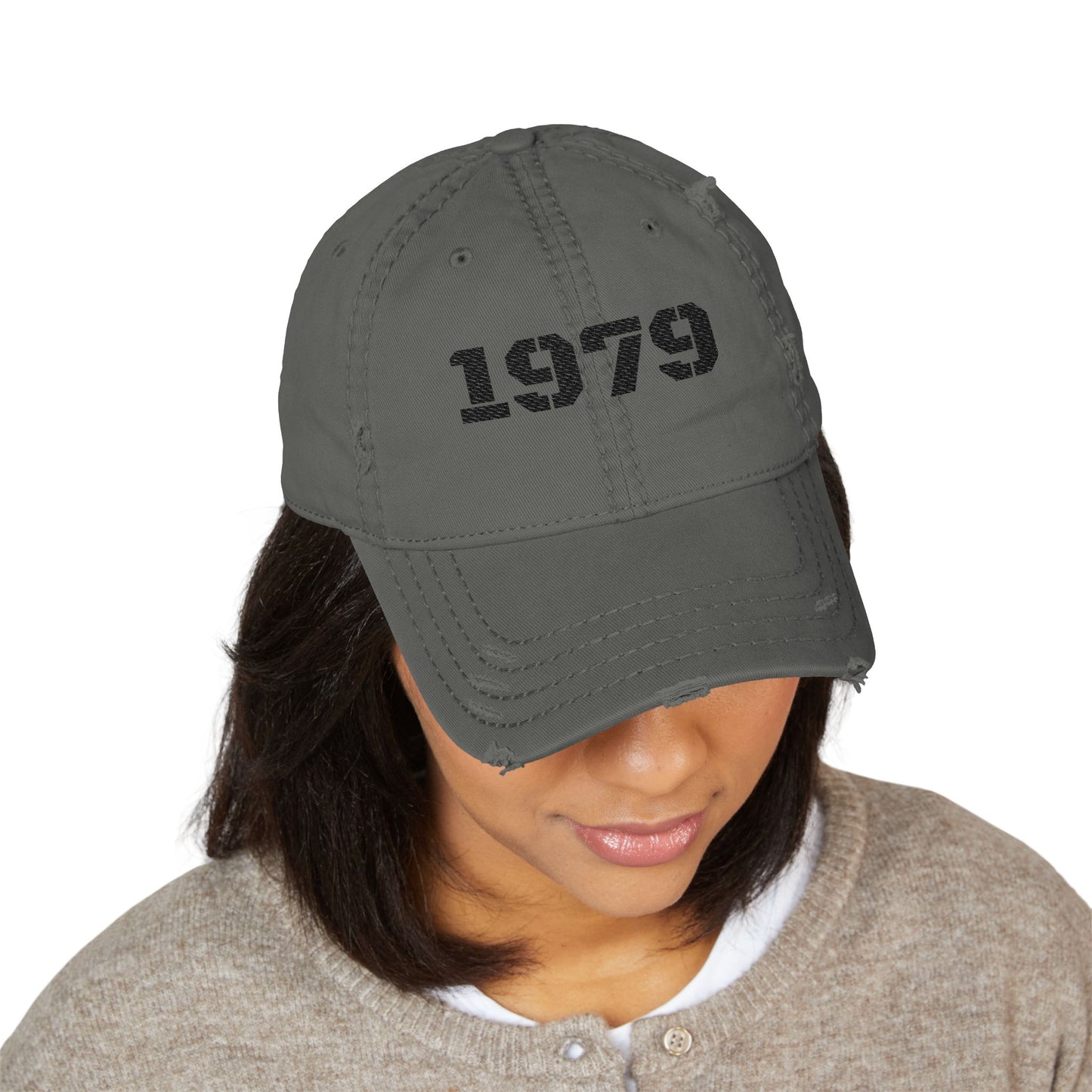 Vintage Distressed Dad Hat, 1979 Cap, Embroidered Baseball Cap, Gift for Dad, Casual Outfit Accessory, Summer Hat