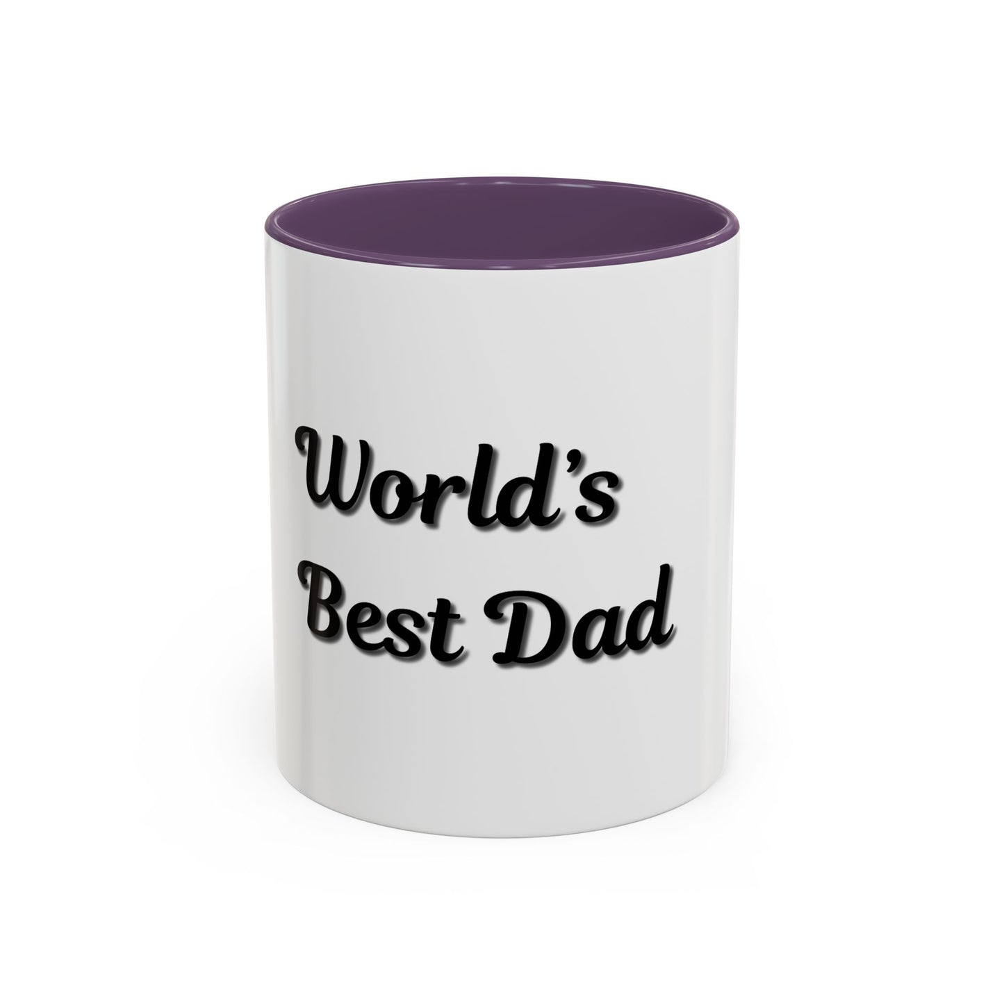 World's Best Dad Accent Coffee Mug - Perfect Gift for Father's Day
