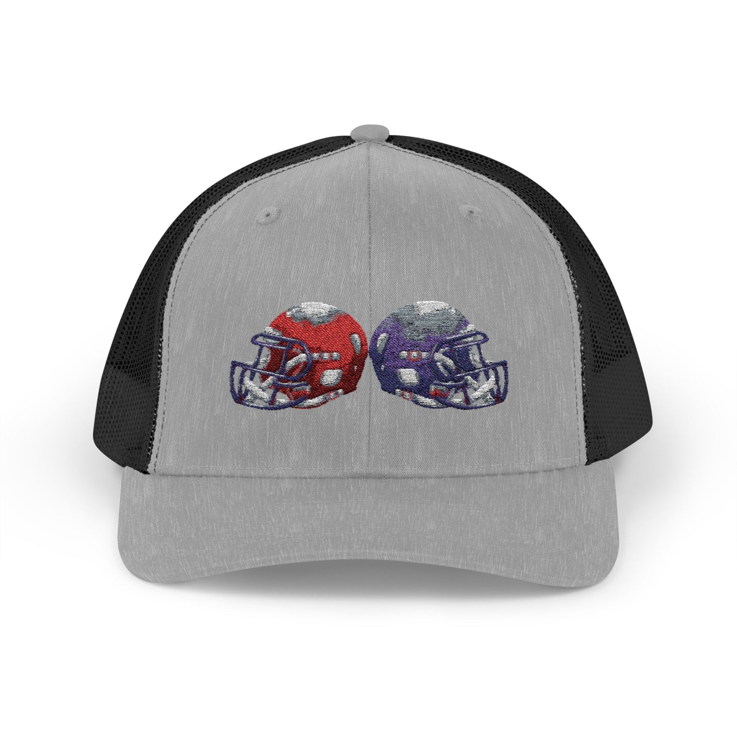 Sporty Snapback Trucker Cap with Football Helmets, Baseball Cap, Outdoor Activity Hat, Gift for Sports Fans, Team Spirit Wear