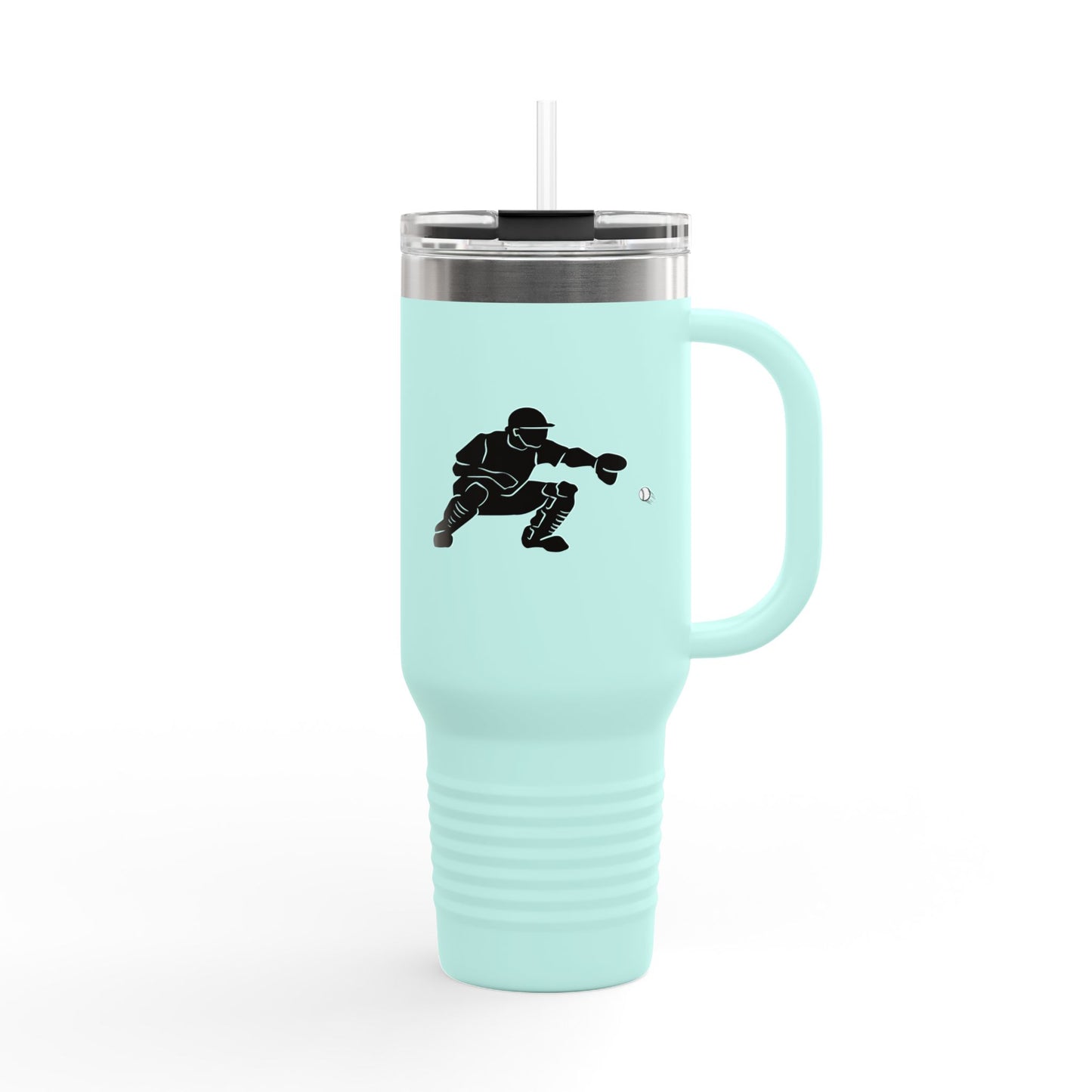 Insulated Travel Mug | Baseball Catcher Themed Travel Tumbler for Active Lifestyles, Coffee Mug, Road Trip Cup, Gym Hydration, Gift for Athletes