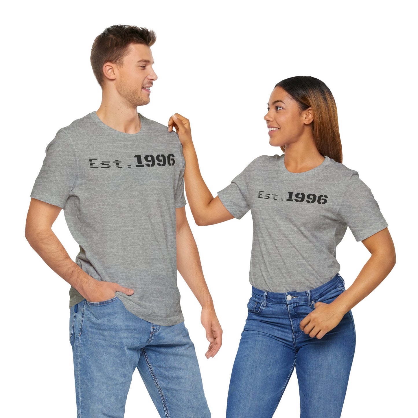 Unisex Jersey Tee - 'Est. 1996' Graphic Shirt, Birthday Gift, Casual Wear, Vintage Style, Retro Fashion, Gift for Him/Her