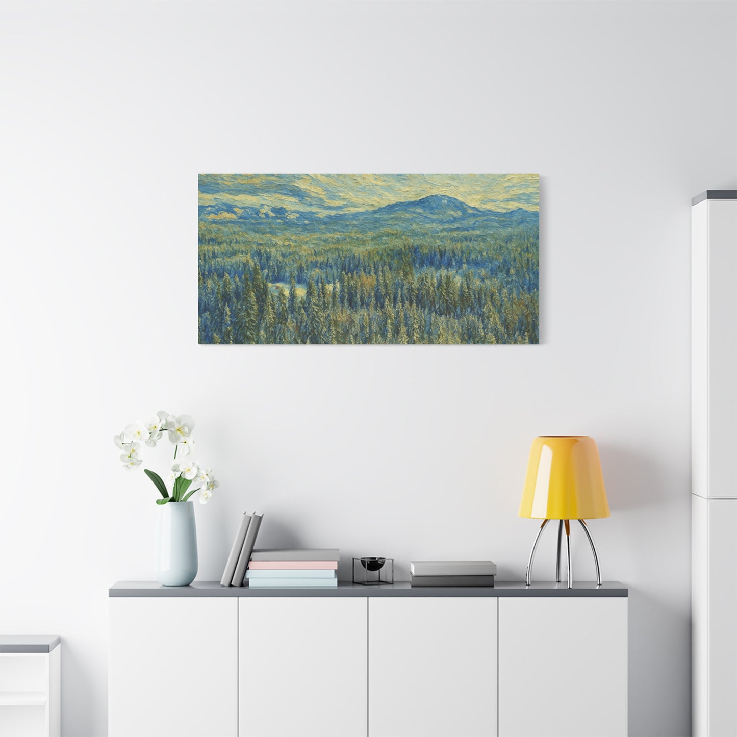Scenic Landscape Canvas Print, Rustic Home Decor, Wall Art for Nature Lovers, Gift for Art Enthusiasts, Serene Forest Artwork