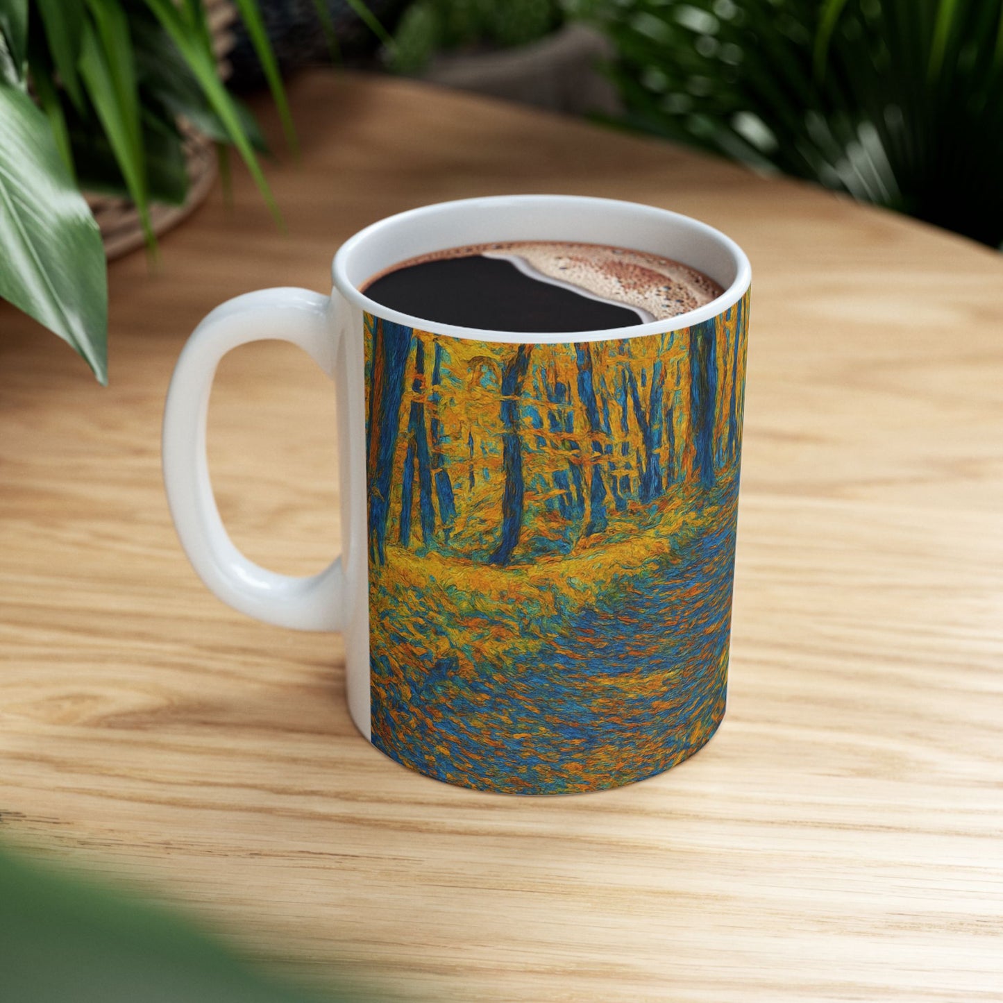 Ceramic Mug - Autumn Forest, Cozy Drinks, Hot Beverages, Nature Lovers Gift, Fall Decor