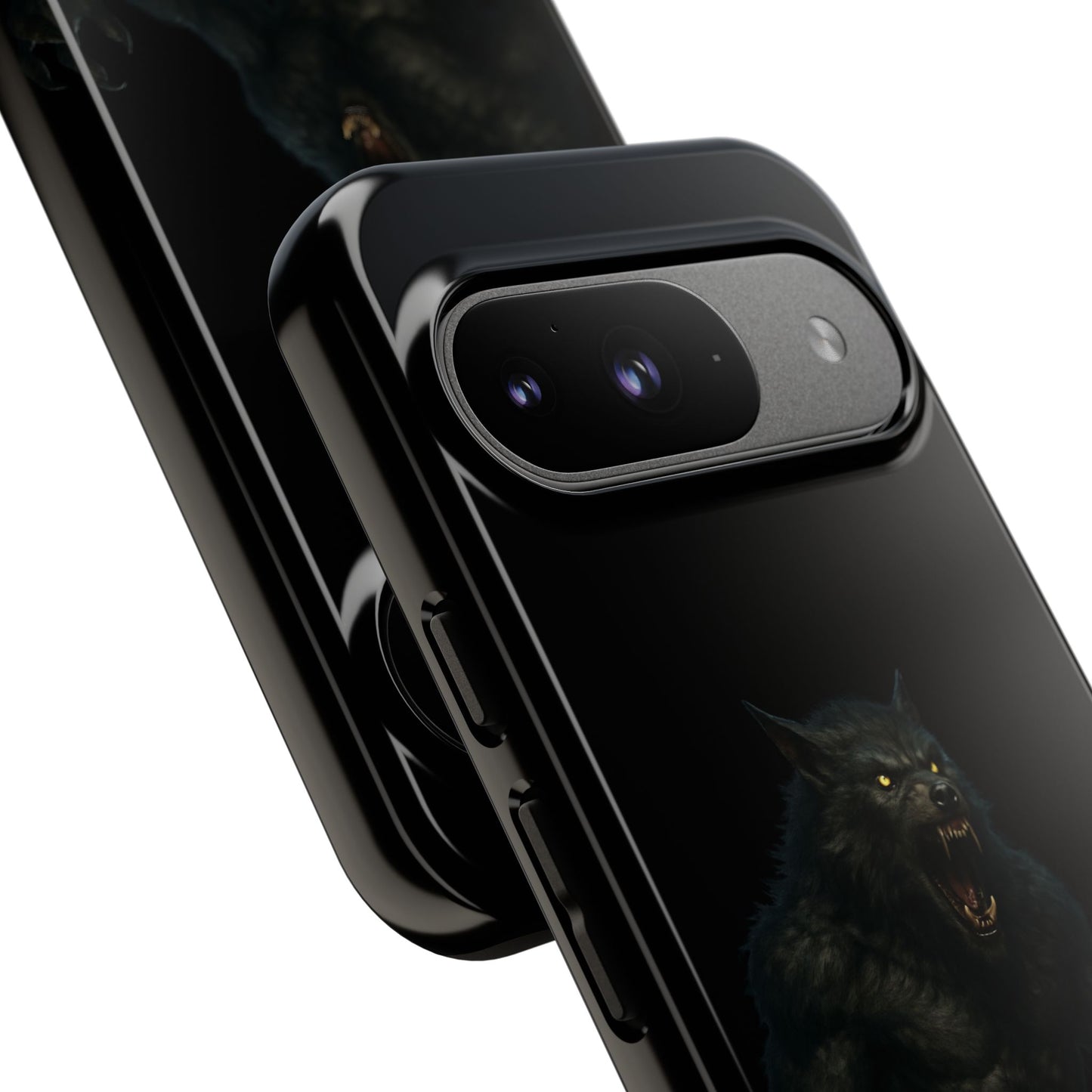 Werewolf Phone Case, Tough Cases, Black Panther Design, Gift for Animal Lovers, Phone Accessories, Fierce Phone Protection