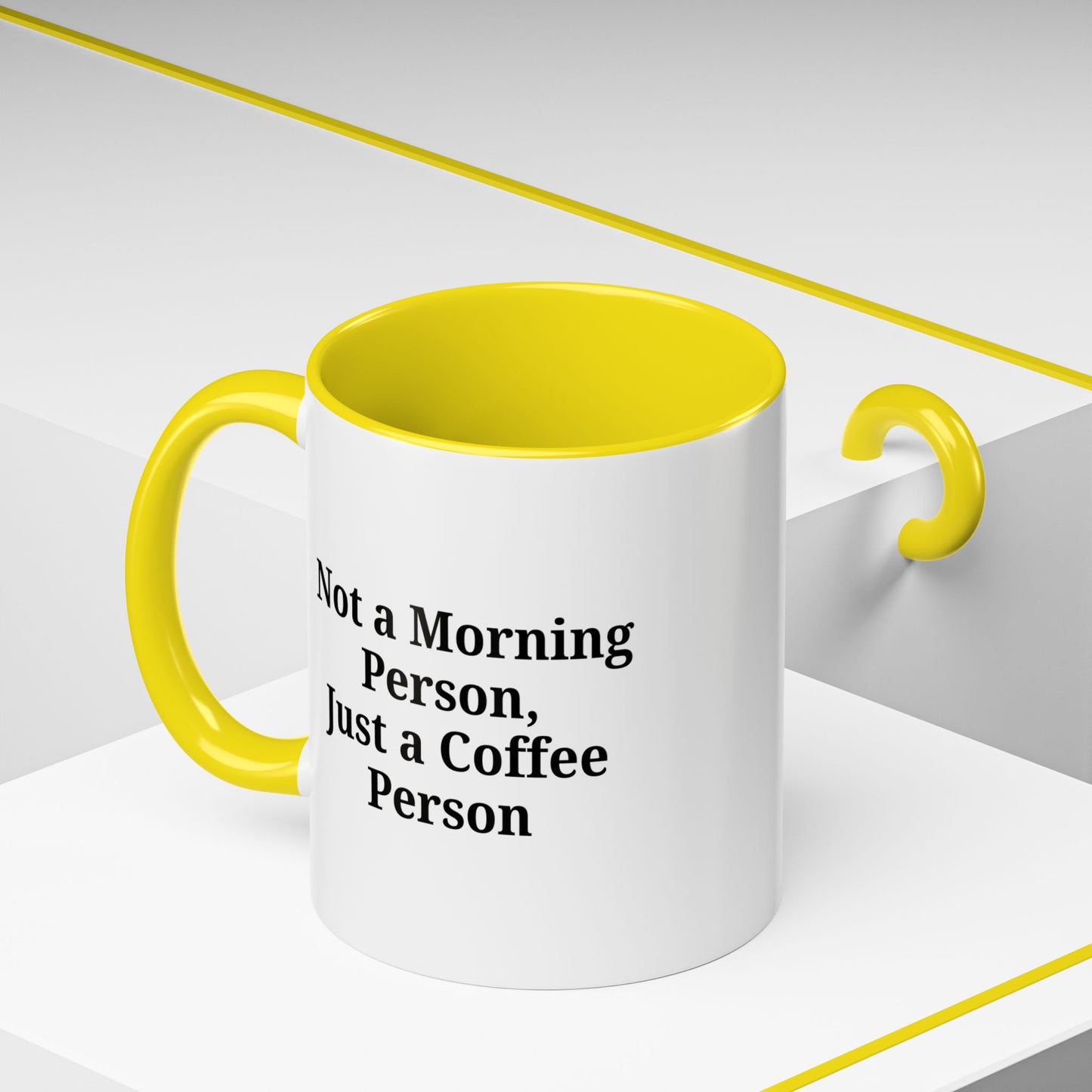Coffee Lover's Accent Mug, Perfect for Gifting, Home Office Decor, Not a Morning Person, Coffee Enthusiast, Funny Coffee Mug