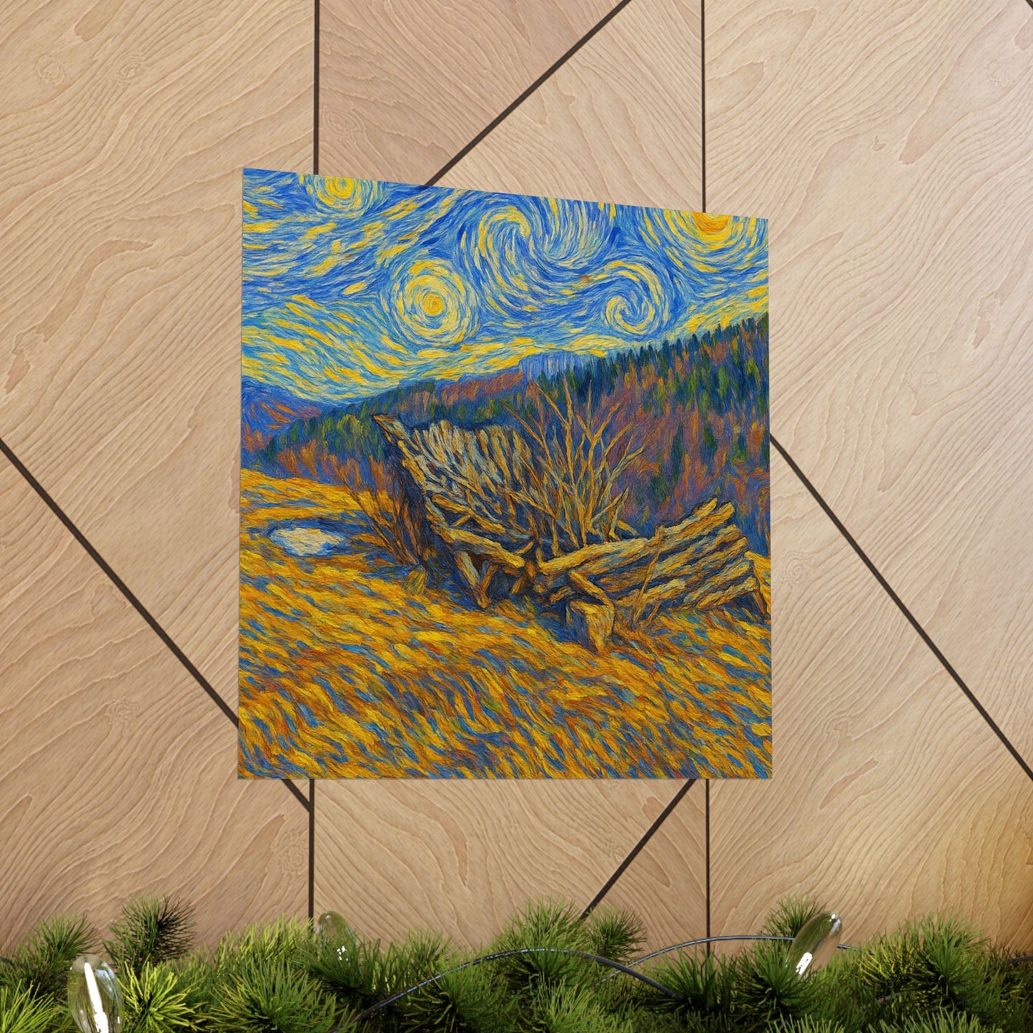 Matte Vertical Posters of Starry Night - Art Print for Home Decor, Wall Art, Gift for Art Lovers, Bacground for Celebrations