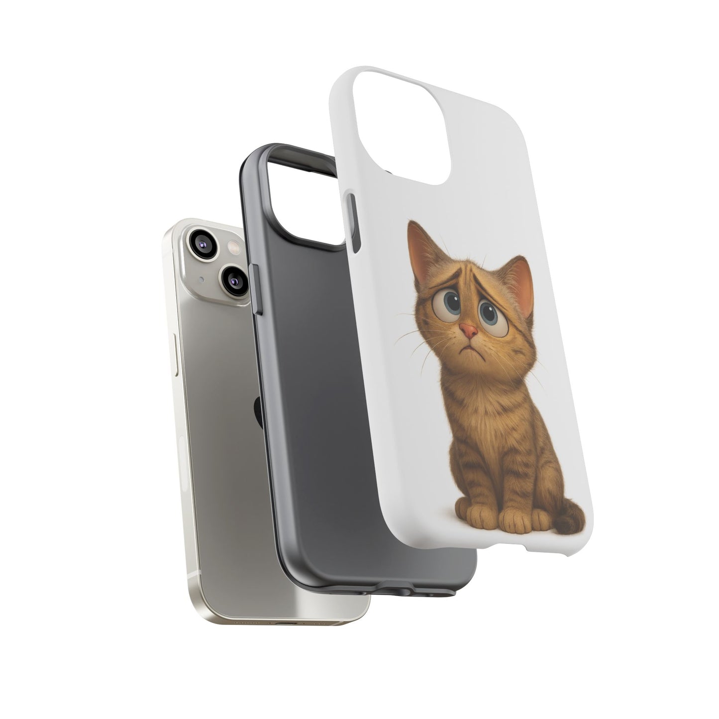 Cute Cat Phone Case, Funny Kitty Case, Animal Lover Gift, Cat Lover Accessory, Unique Cat Design Case, Pet Mom Gift