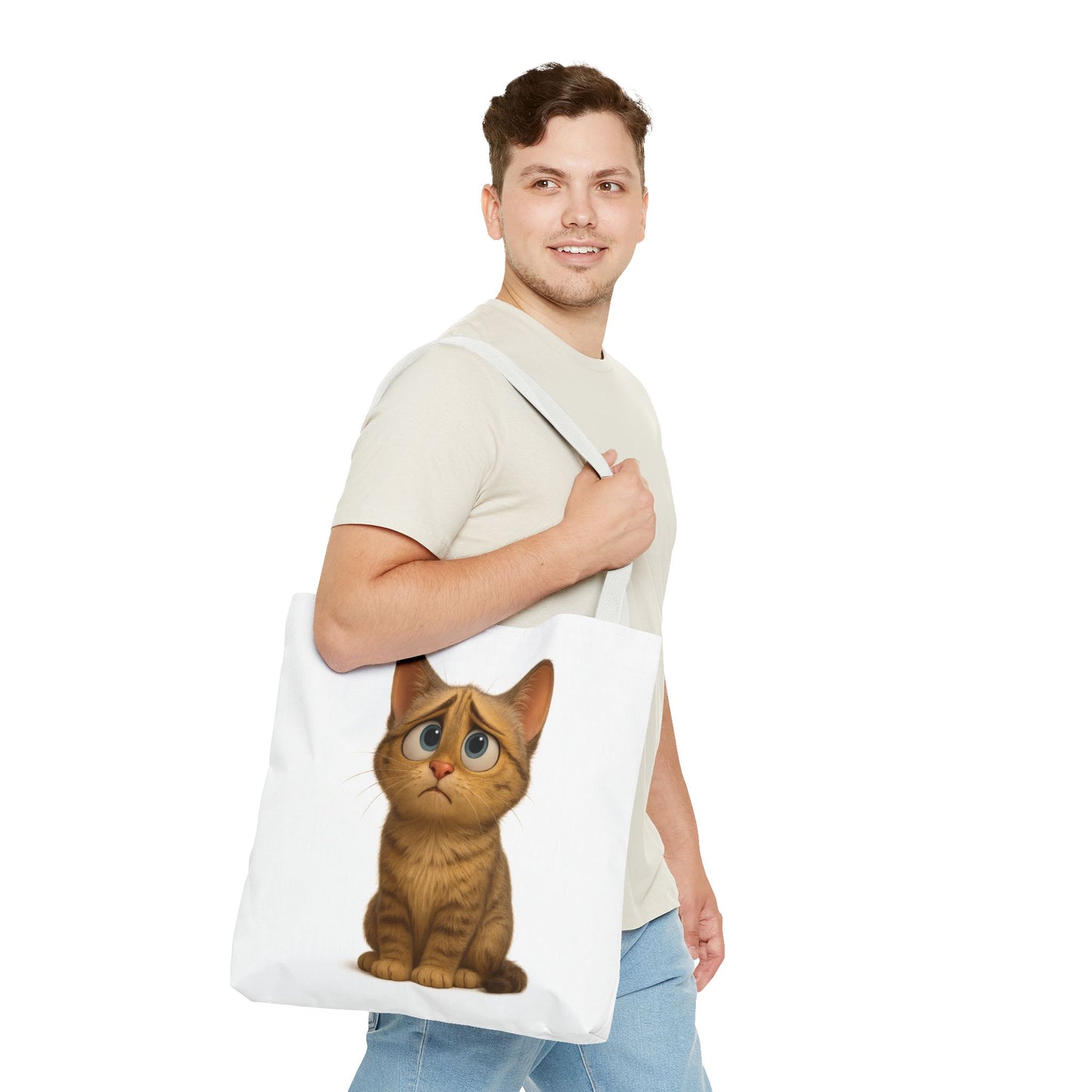 Cute Cat Tote Bag, Animal Lover Gift, Shopping Tote, Reusable Bag, Cute Merchandise, Eco-Friendly Gift