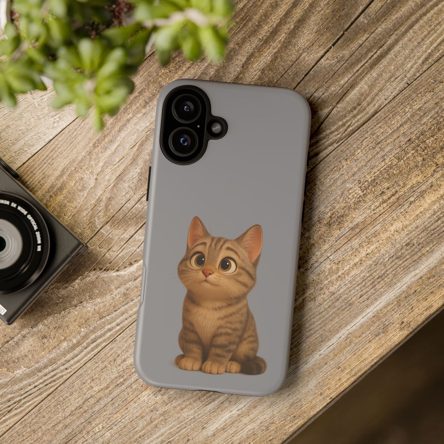 Cute Cat Phone Case, Kawaii Pet Accessory, Gift for Cat Lovers, Animal Phone Cover for Kids, Unique Kitty Design, Birthdays, Holidays