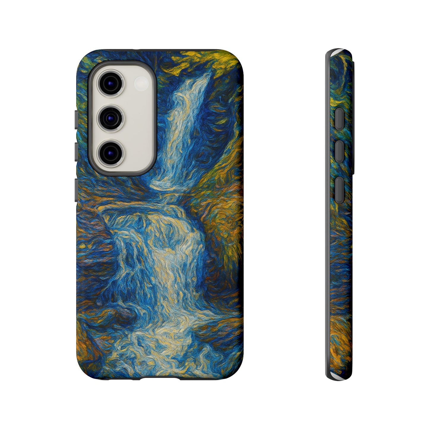 Artistic Phone Case - Waterfall Design, Unique Gift, Phone Accessory, Nature Lover, Original Artwork