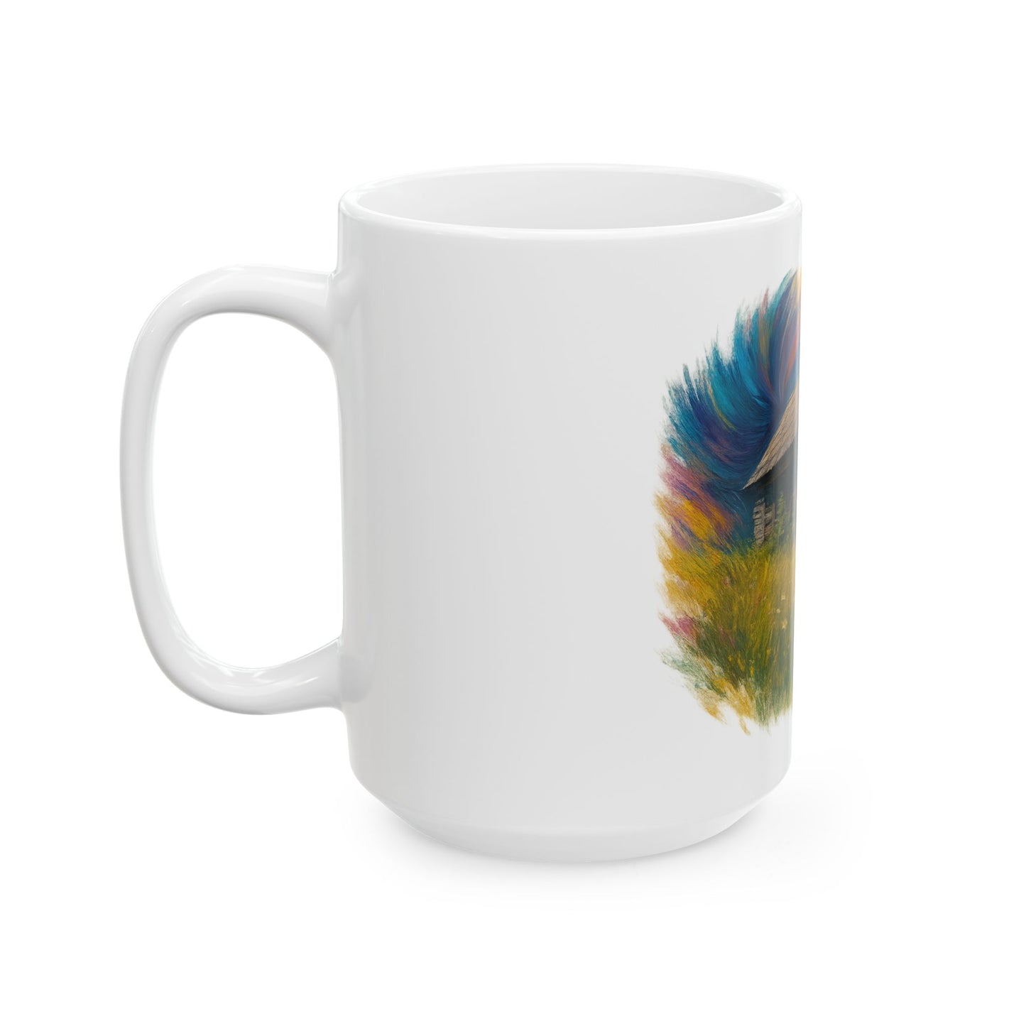 Vibrant Landscape Ceramic Mug for Nature Lovers - Perfect for Coffee, Tea, Gifts, Home Decor, 11oz & 15oz