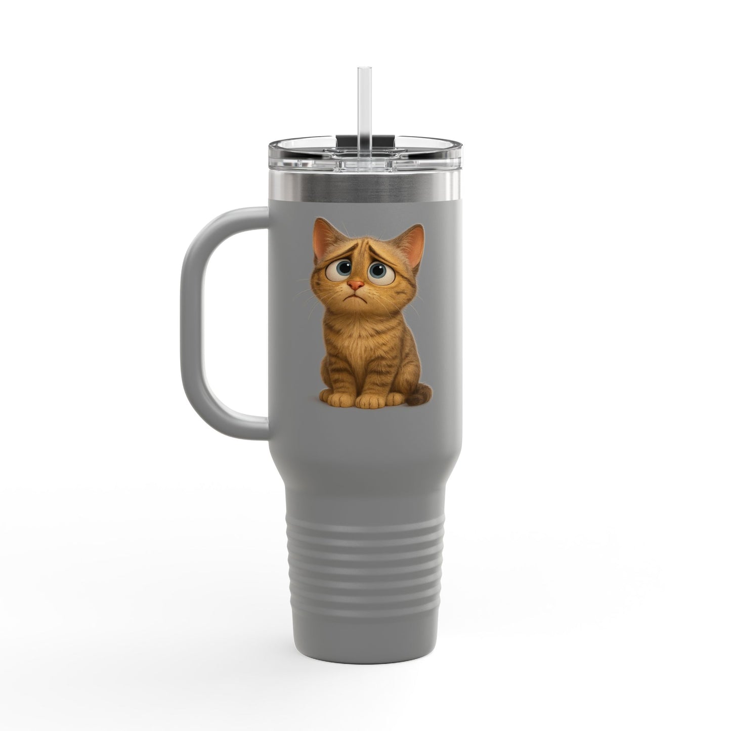 Cute Cat Insulated Travel Mug, 40oz - Perfect for Pet Lovers, Gifts for Cat Owners, Travel Accessories, Cute Drinkware, Animal Lovers