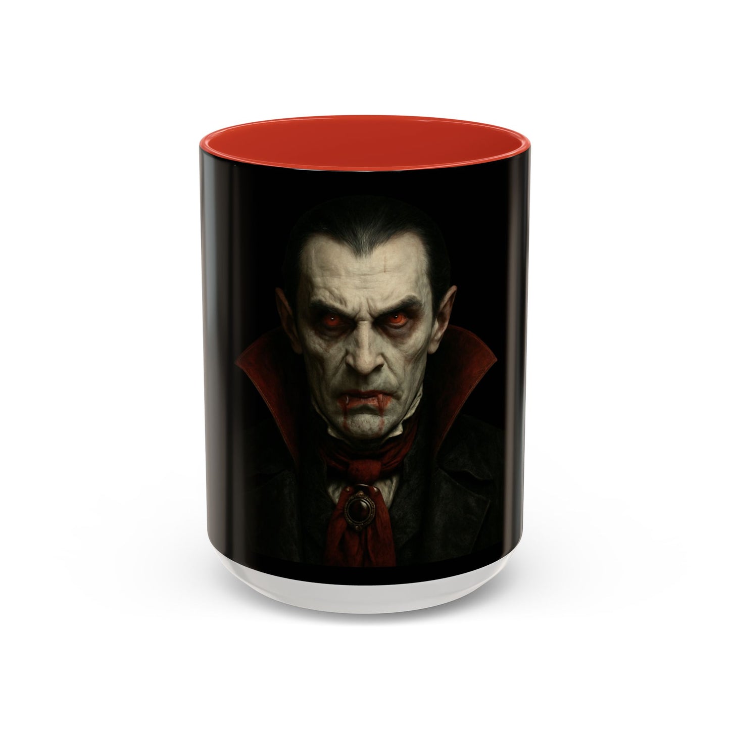 Gothic Dracula Vampire Accent Coffee Mug | Spooky Halloween Gift, Unique Home Decor, Collector's Mug, Coffee Lover's Gift