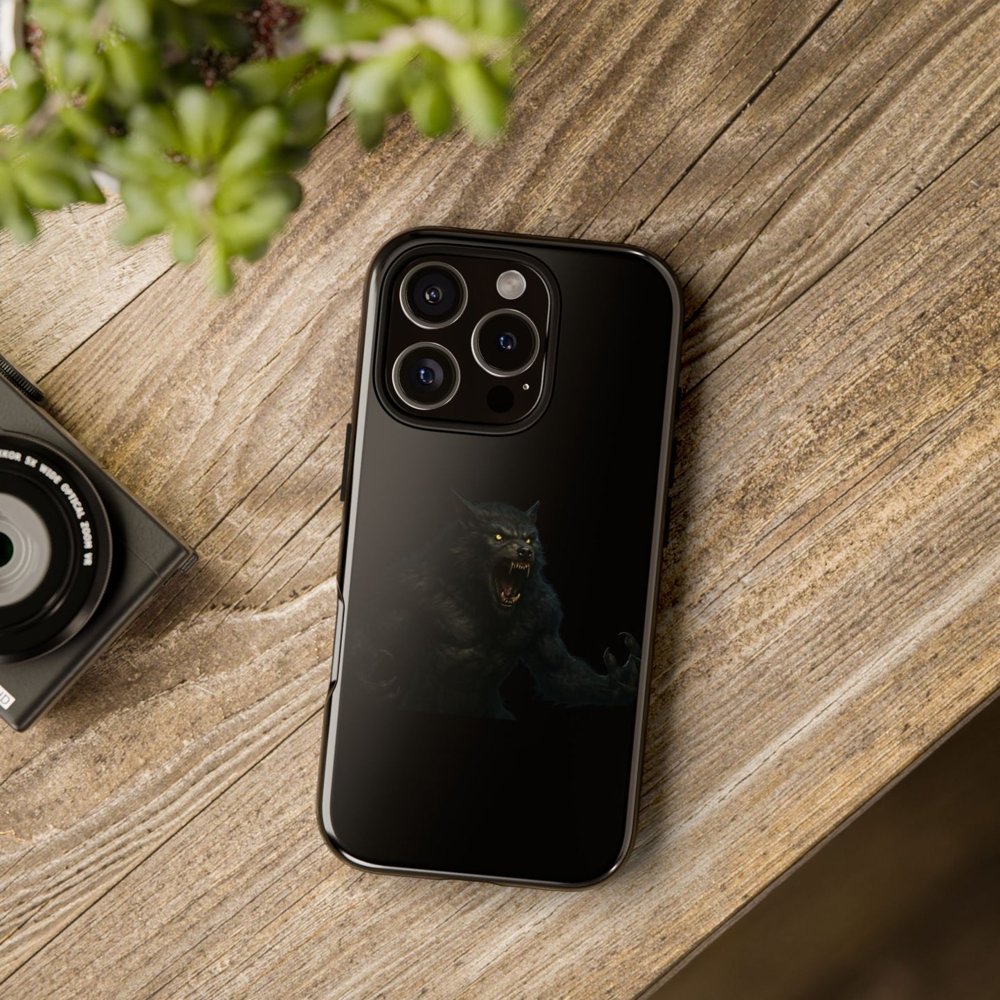 Werewolf Phone Case, Tough Cases, Black Panther Design, Gift for Animal Lovers, Phone Accessories, Fierce Phone Protection