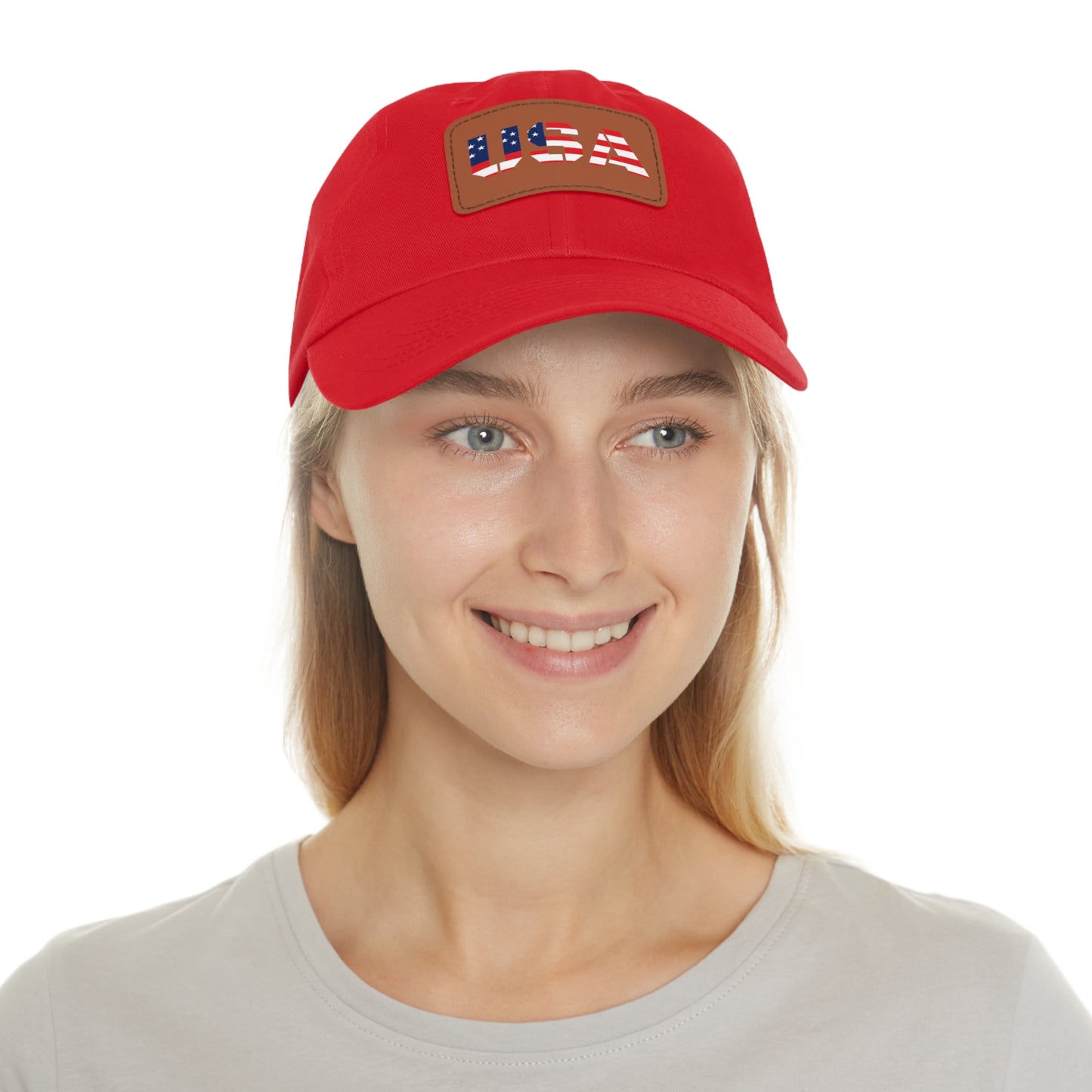 Dad Hat with USA Leather Patch