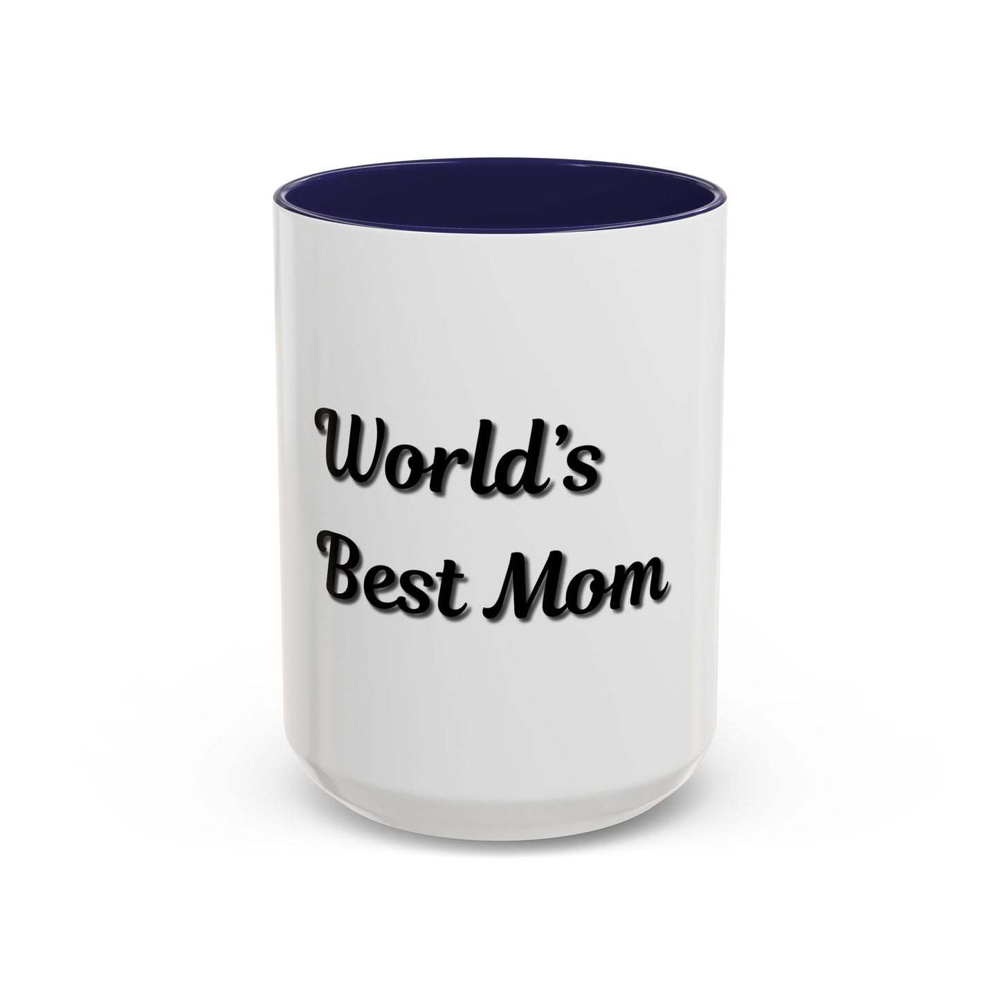 World's Best Mom Accent Coffee Mug - 11oz & 15oz - Perfect Gift for Mother's Day