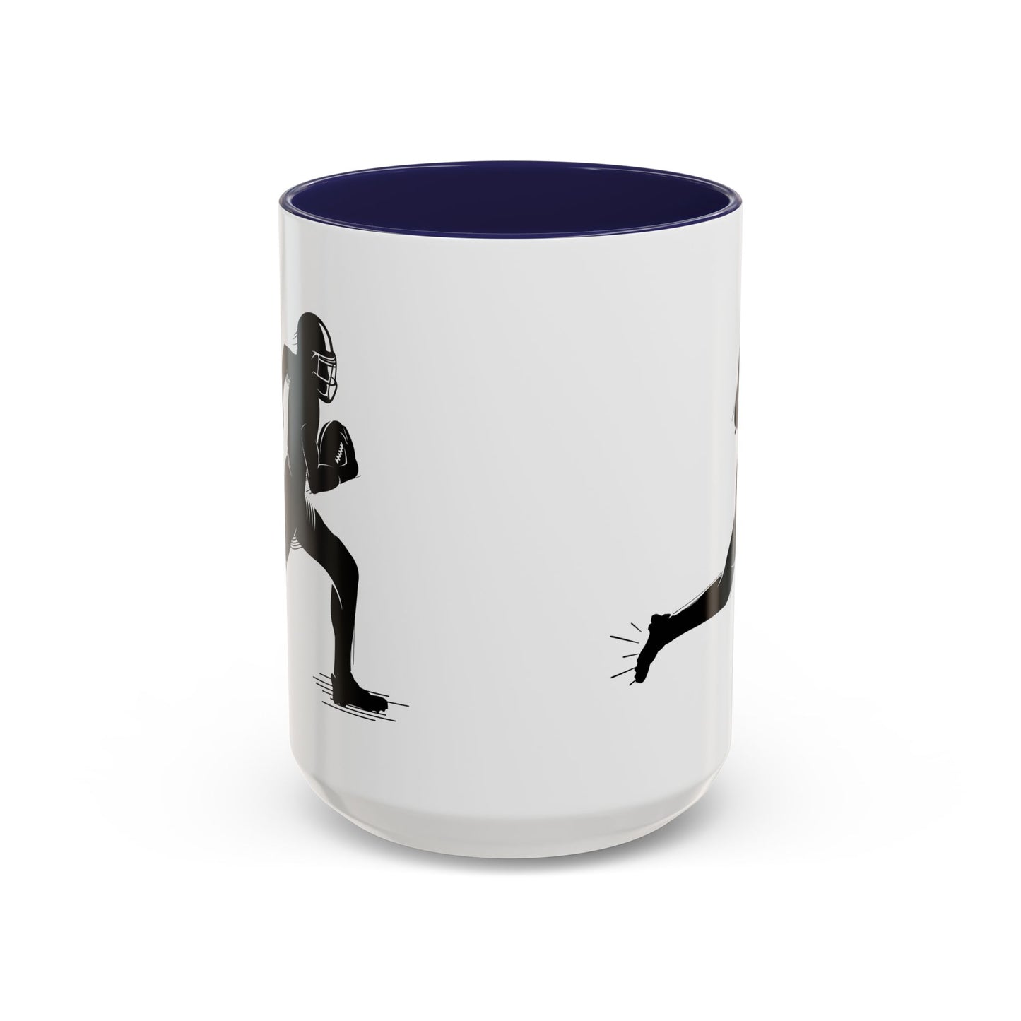 Football Player Themed Accent Coffee Mug, Sports Fan Gift, Unique Mug for Athletes, Coffee Lover, Game Day Essential