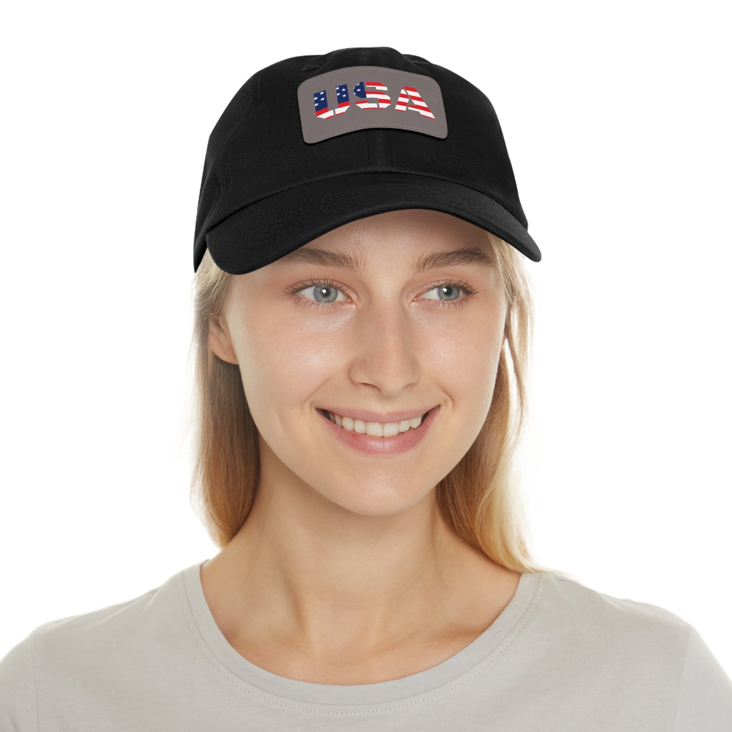 Dad Hat with USA Leather Patch