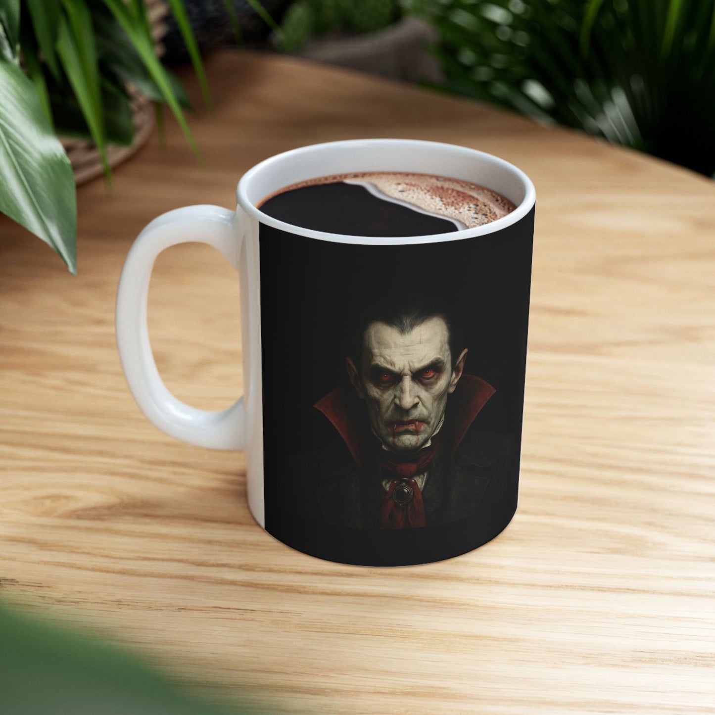 Gothic Dracula Vampire Ceramic Mug, Perfect for Halloween, Spooky Gifts, Coffee Lovers, Home Decor, 11oz & 15oz Sizes