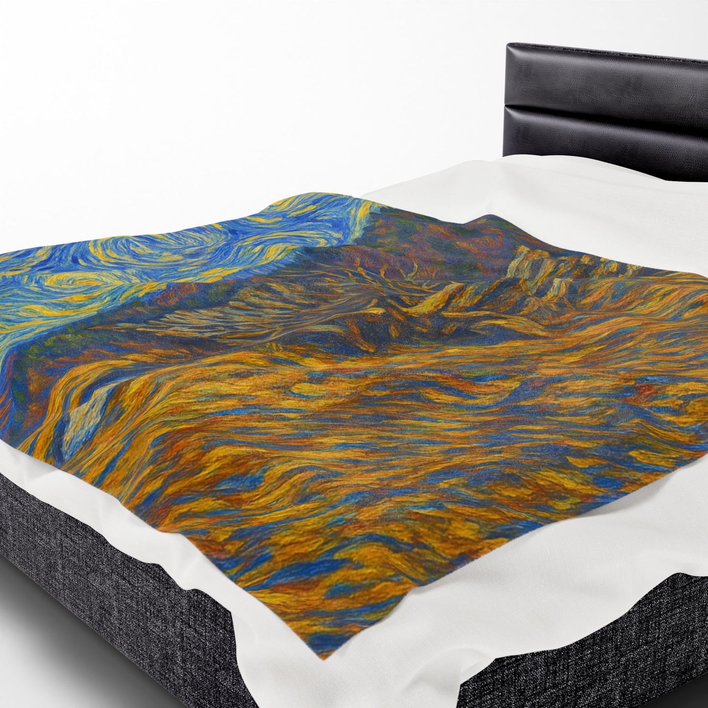 Starry Night Velveteen Plush Blanket, Cozy Throw Blanket for Home Decor, Gift for Art Lovers, Perfect for Christmas or Home Warmth
