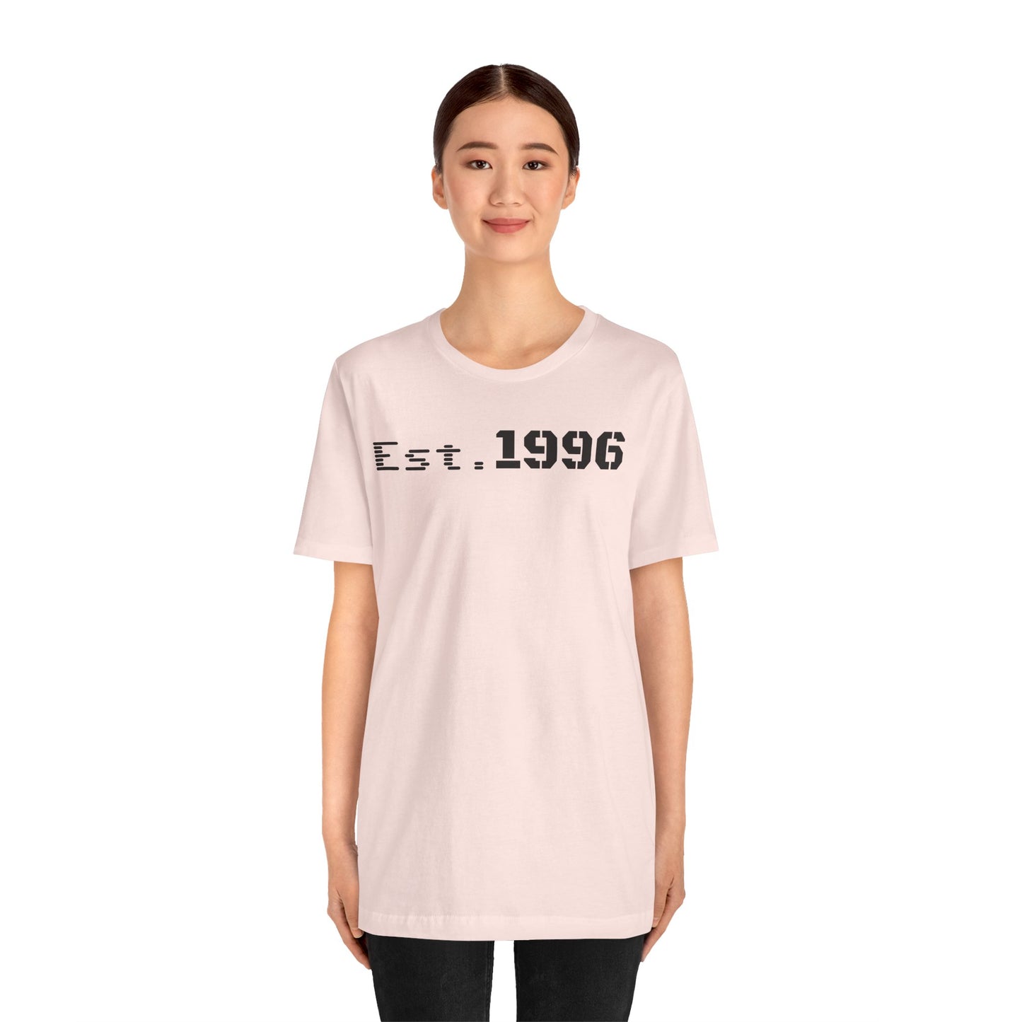Unisex Jersey Tee - 'Est. 1996' Graphic Shirt, Birthday Gift, Casual Wear, Vintage Style, Retro Fashion, Gift for Him/Her