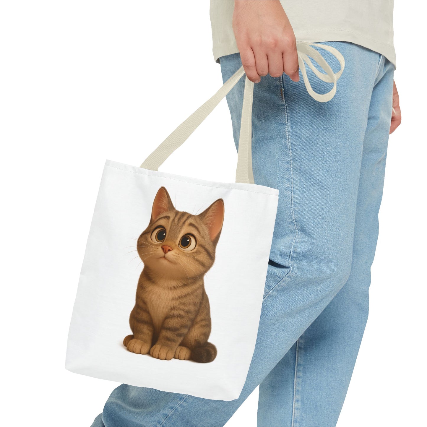 Cute Cat Tote Bag - Perfect for Animal Lovers, Eco-Friendly Carryall, Beach Bag, Shopping Tote, Gift for Cat Owners