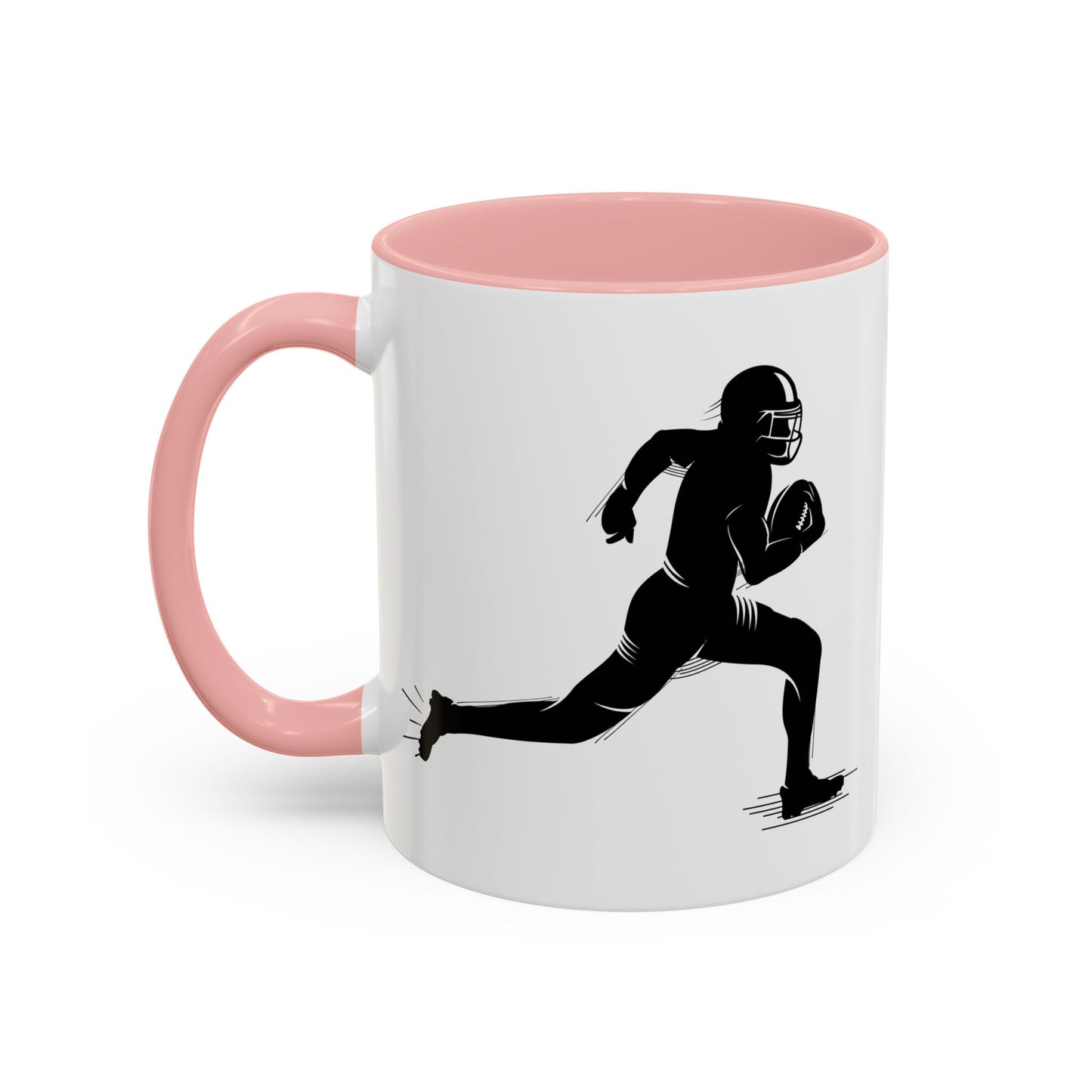 Football Player Themed Accent Coffee Mug, Sports Fan Gift, Unique Mug for Athletes, Coffee Lover, Game Day Essential