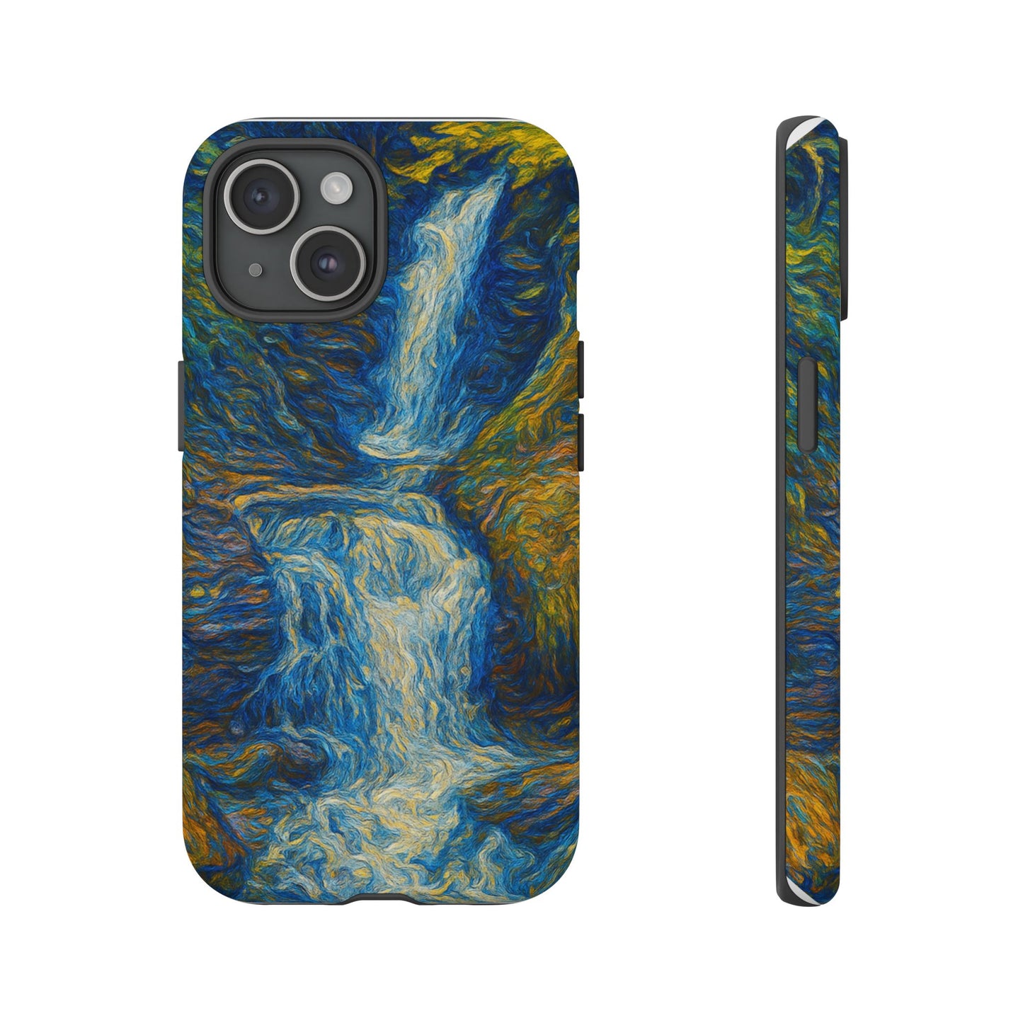 Artistic Phone Case - Waterfall Design, Unique Gift, Phone Accessory, Nature Lover, Original Artwork