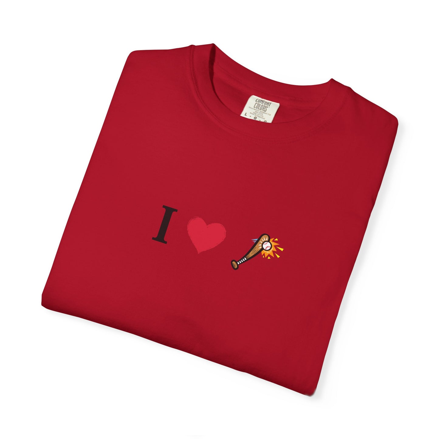 I Love Baseball Unisex Tee, Gift for Couples, Cute Matching T-Shirts, Casual Everyday Wear, Anniversary Present, Love Shirt