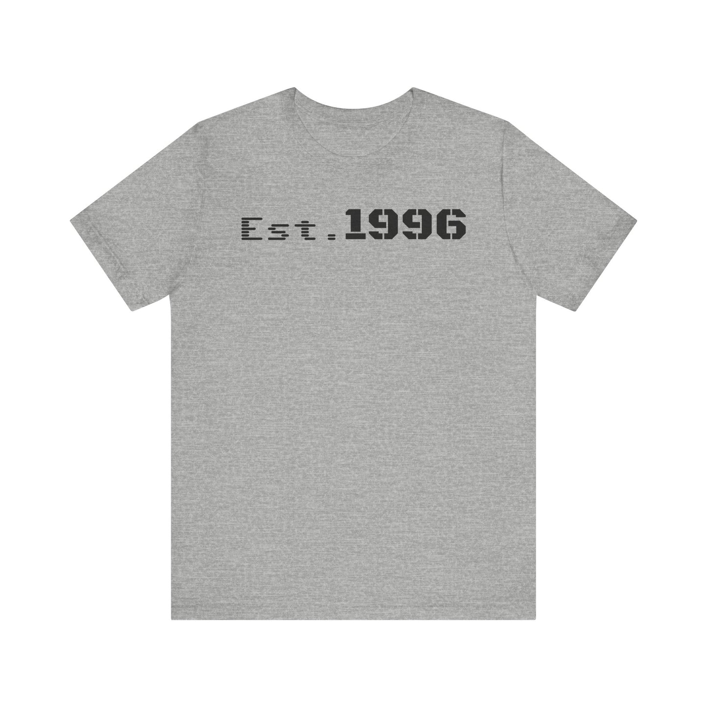 Unisex Jersey Tee - 'Est. 1996' Graphic Shirt, Birthday Gift, Casual Wear, Vintage Style, Retro Fashion, Gift for Him/Her