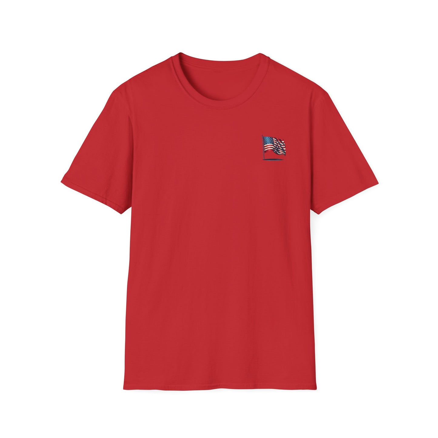 Patriotic Unisex Softstyle T-Shirt, American Flag Tee, USA Pride Shirt, Perfect for Independence Day, Casual Wear