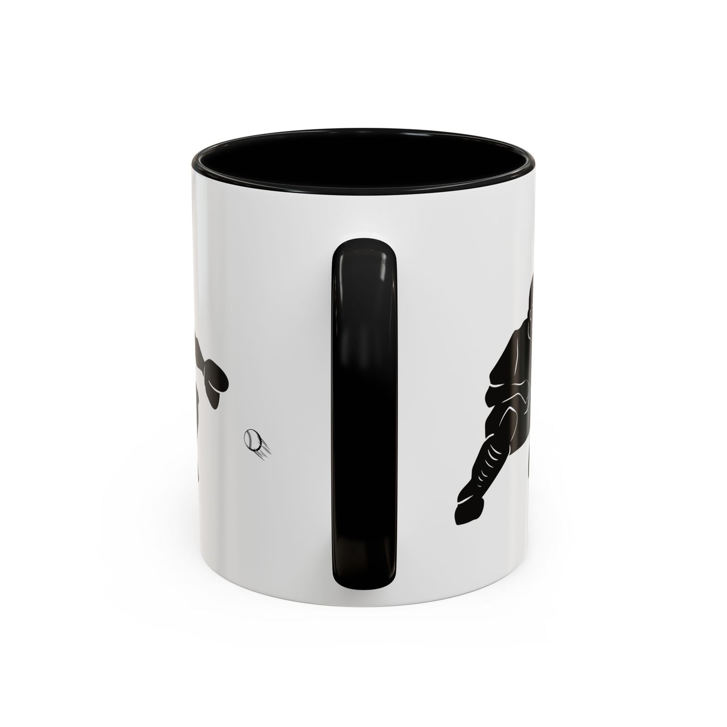 Baseball Catcher Coffee Mug, Sports Gift for Coaches, Black Accent Mug for Fans, Perfect for Birthdays & Celebrations, Unique Cup