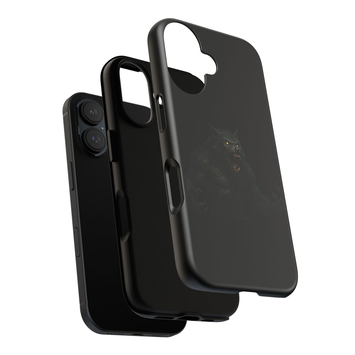 Werewolf Phone Case, Tough Cases, Black Panther Design, Gift for Animal Lovers, Phone Accessories, Fierce Phone Protection