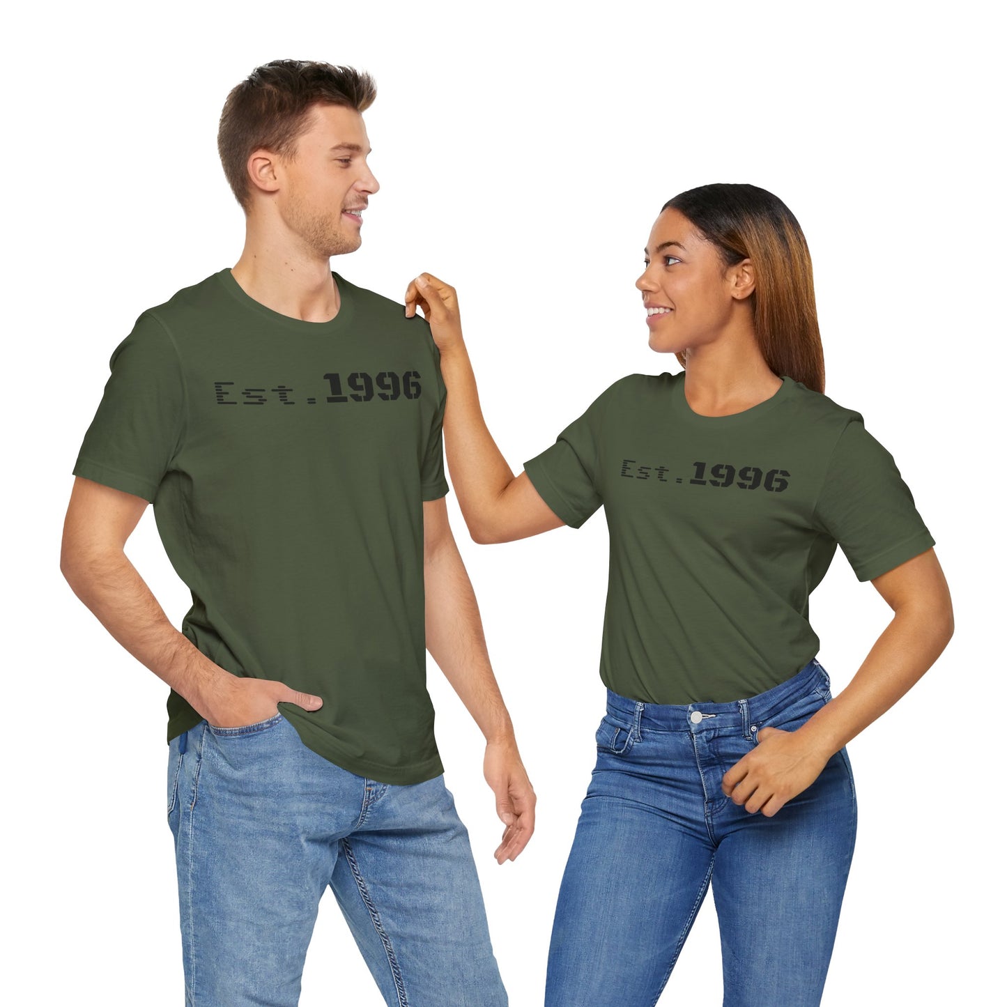 Unisex Jersey Tee - 'Est. 1996' Graphic Shirt, Birthday Gift, Casual Wear, Vintage Style, Retro Fashion, Gift for Him/Her