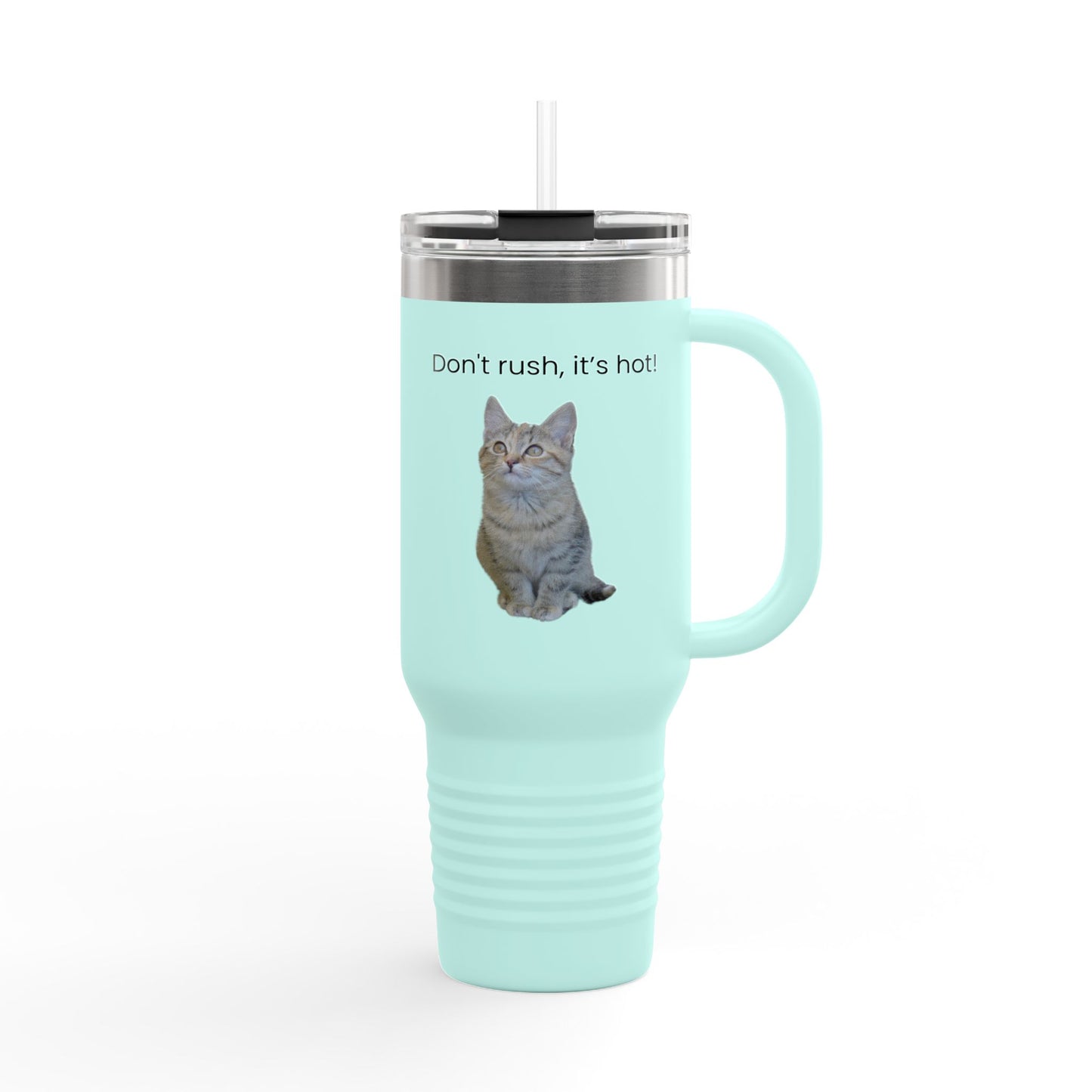 Funny Cat Insulated Travel Mug - 40oz - Perfect for Hot Drinks